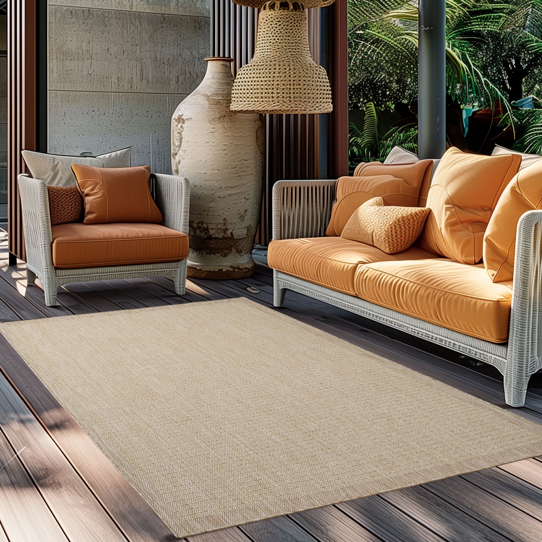 Giza Outdoor Teppich Beige