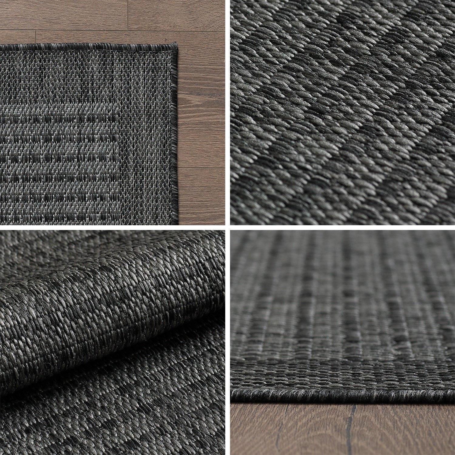 Giza Outdoor Teppich Schwarz