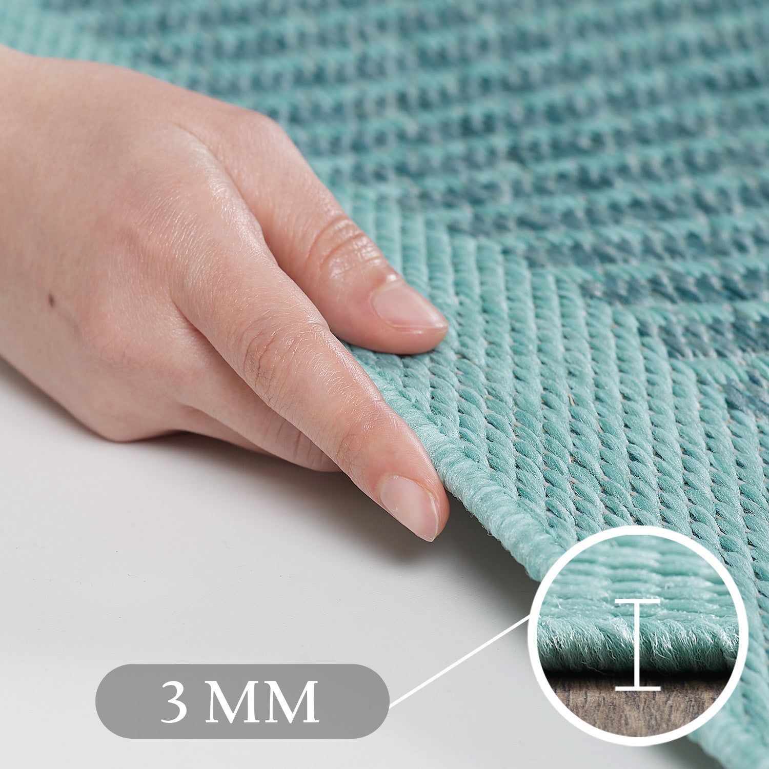 Giza Outdoor Teppich Blau