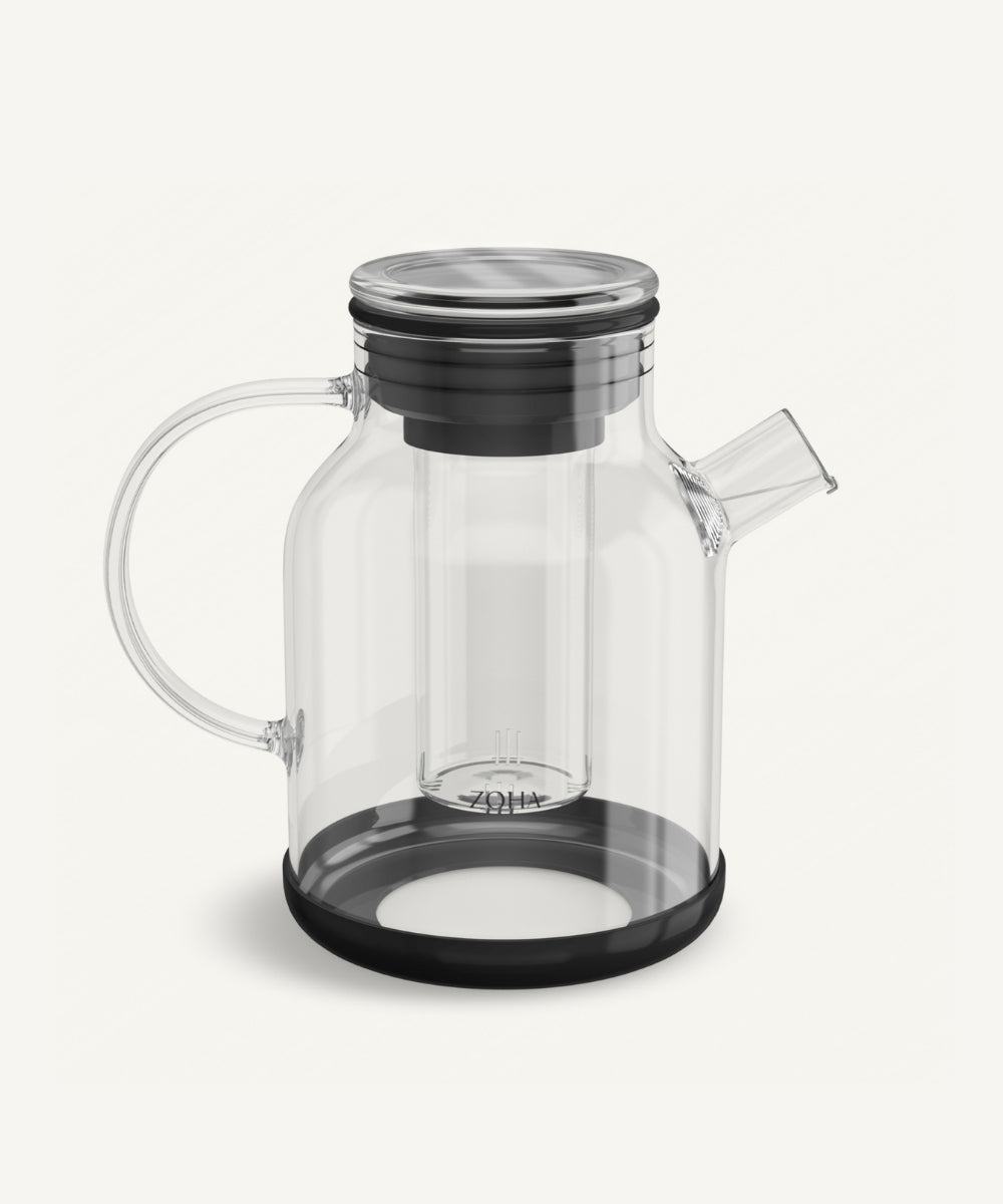 Teekanne / Karaffe aus Glas 1.5L Schwarz