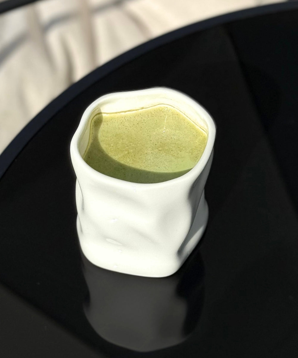 Diamond Keramik Becher Weiß