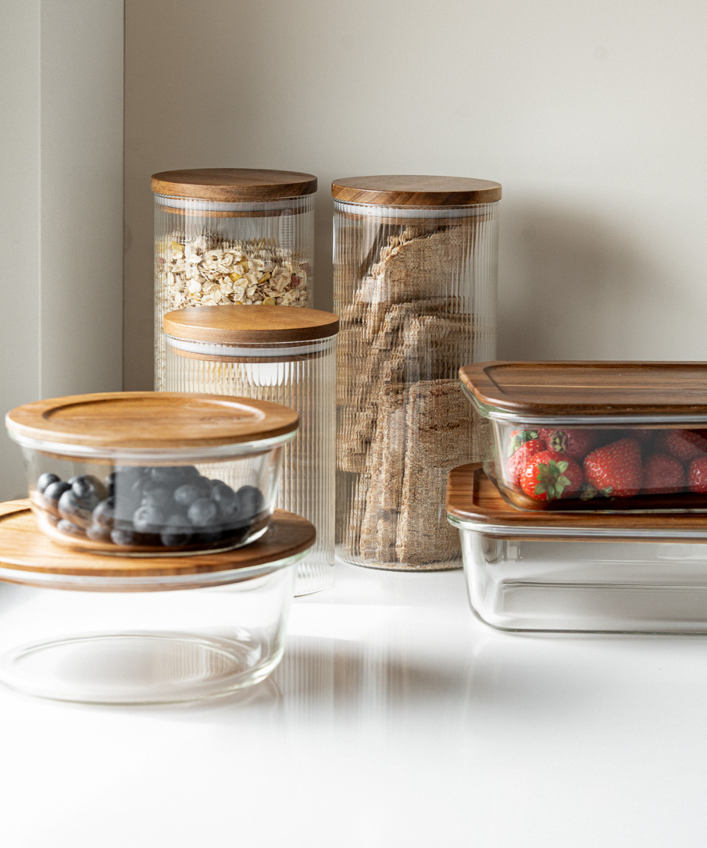 Frischhaltedose 1050 ml Akaziendeckel