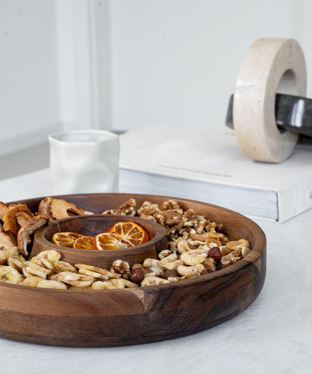 Akazie Duo Snackschale Rund