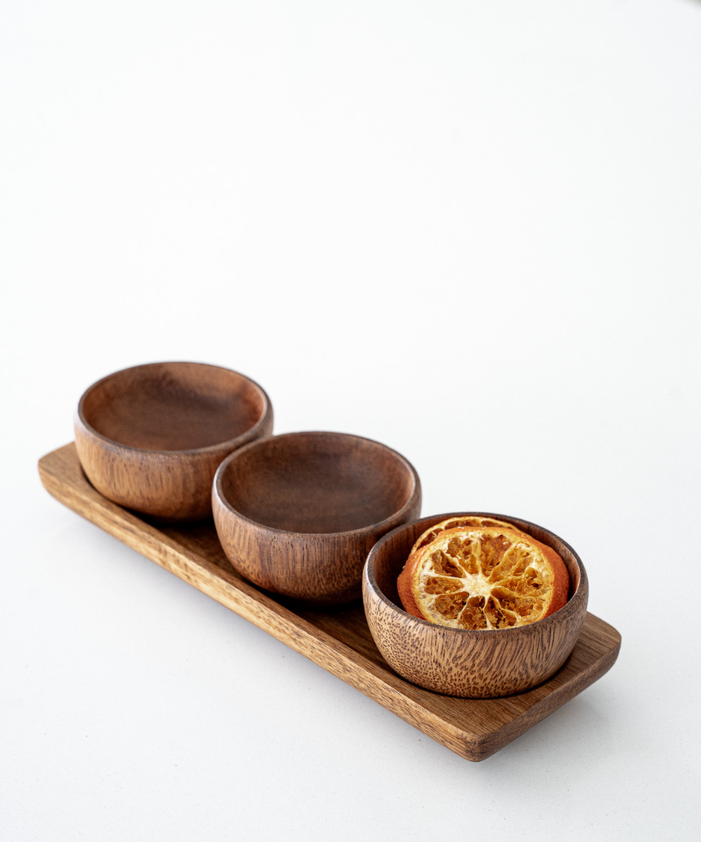 Akazie Bedum Schalen Mini Set