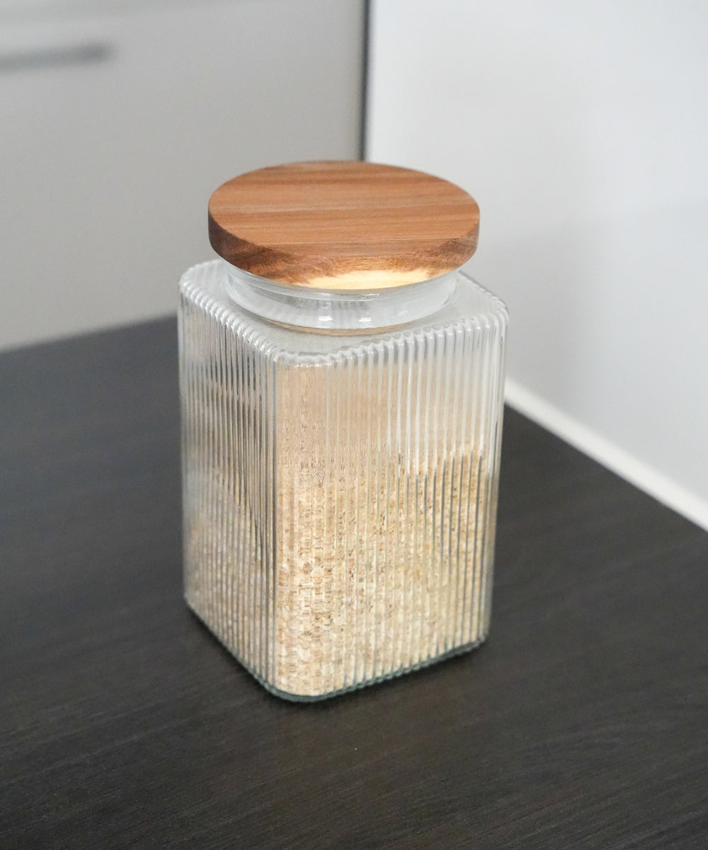 Vorratsgläser Stripe Akaziendeckel 2300 ml