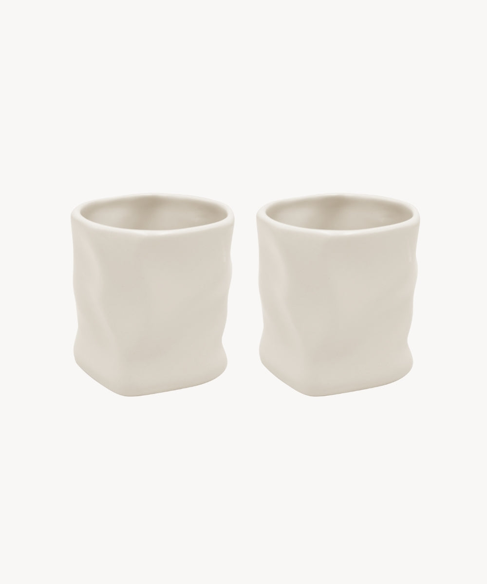 Diamond Keramik Becher Beige