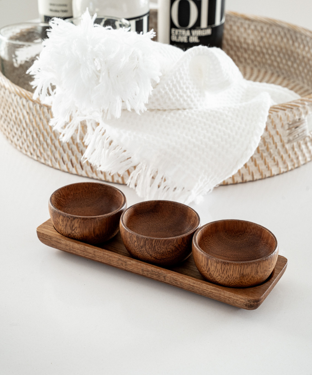 Akazie Bedum Schalen Mini Set