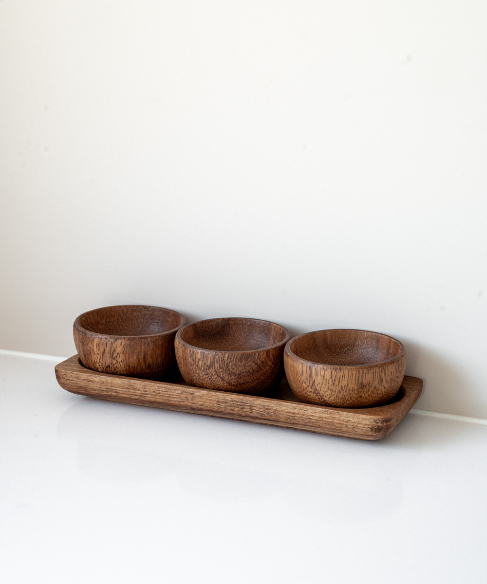 Akazie Bedum Schalen Mini Set