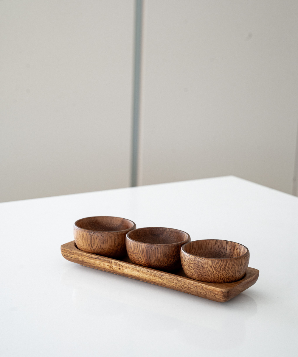 Akazie Bedum Schalen Mini Set