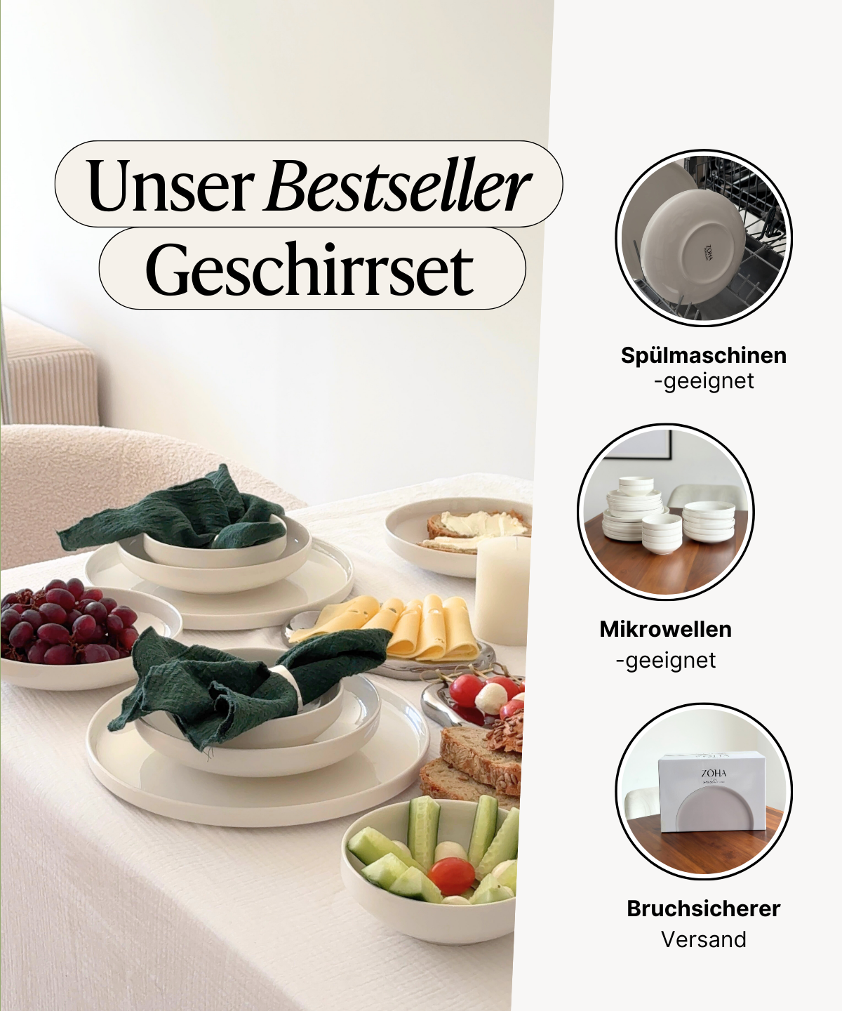 Geschirr Spar-Set für 12 Personen