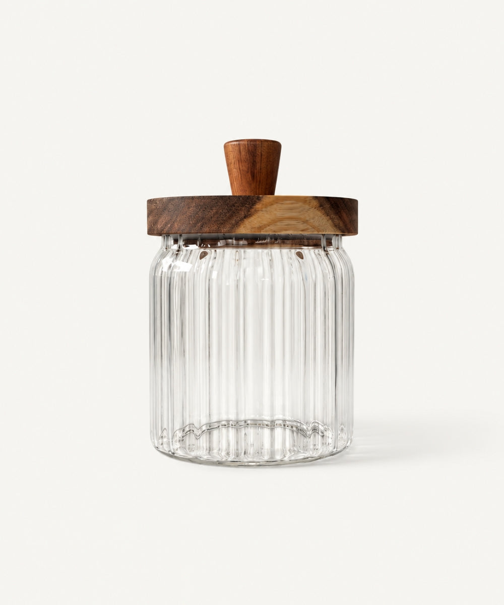 Vorratsgläser Stripe Akaziendeckel 500 ml