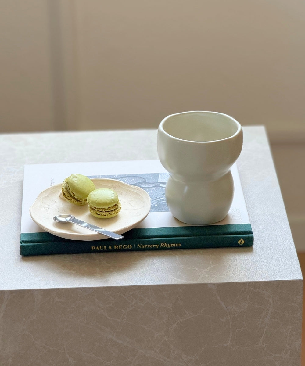 Organic Keramik Becher Weiß