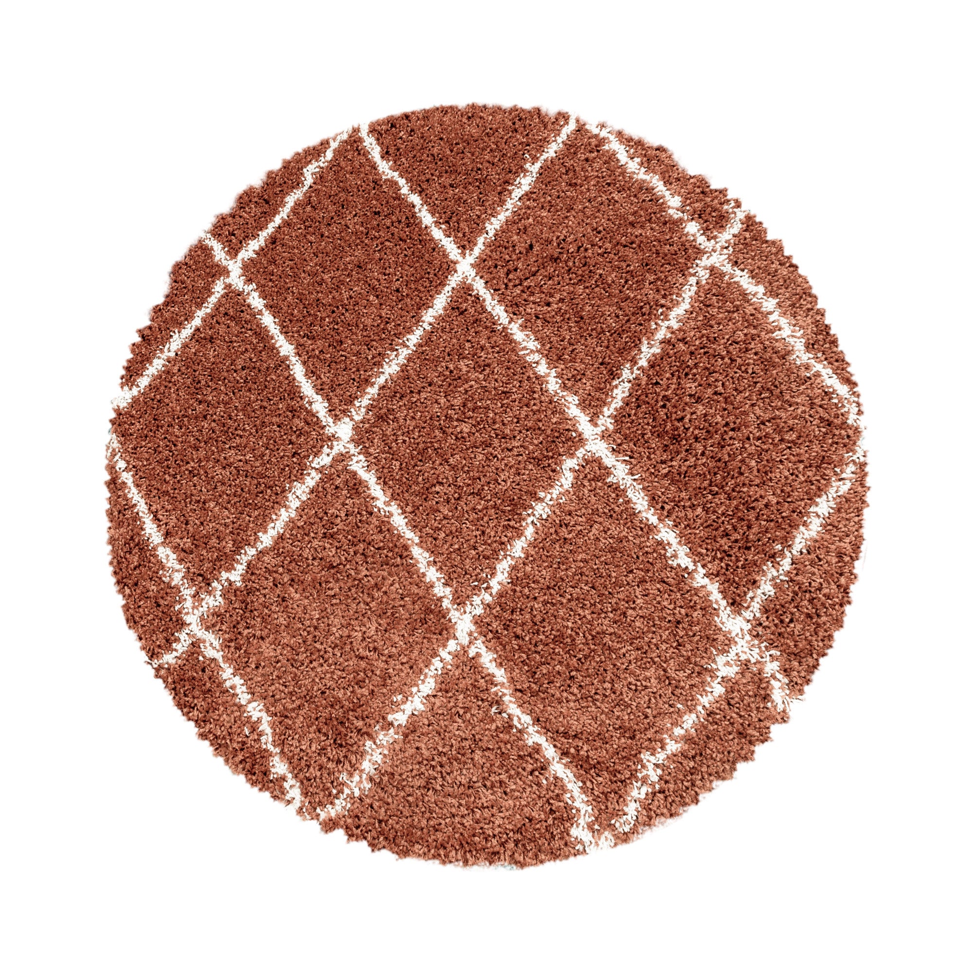 Alvor Hochflor Teppich Terrakotta