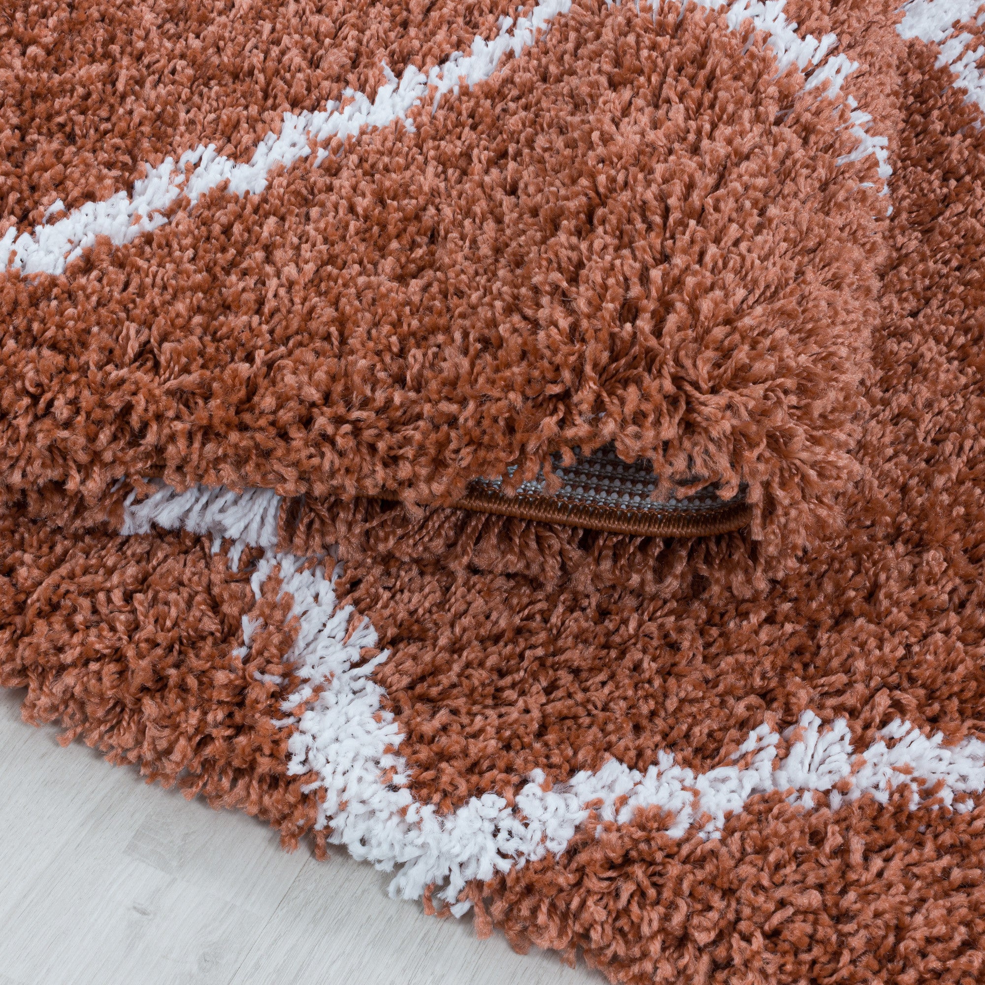 Alvor Hochflor Teppich Terrakotta