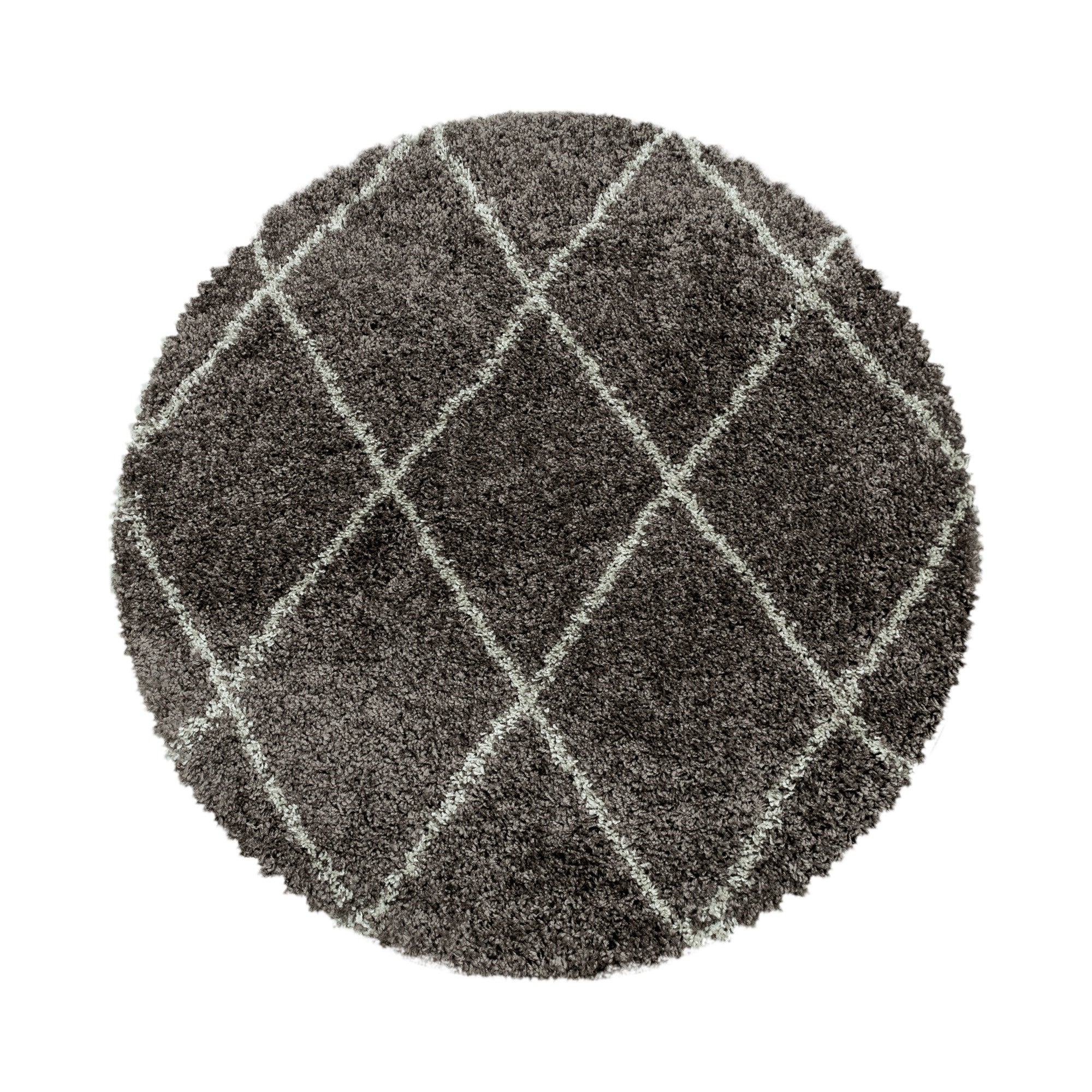 Alvor Hochflor Teppich Taupe
