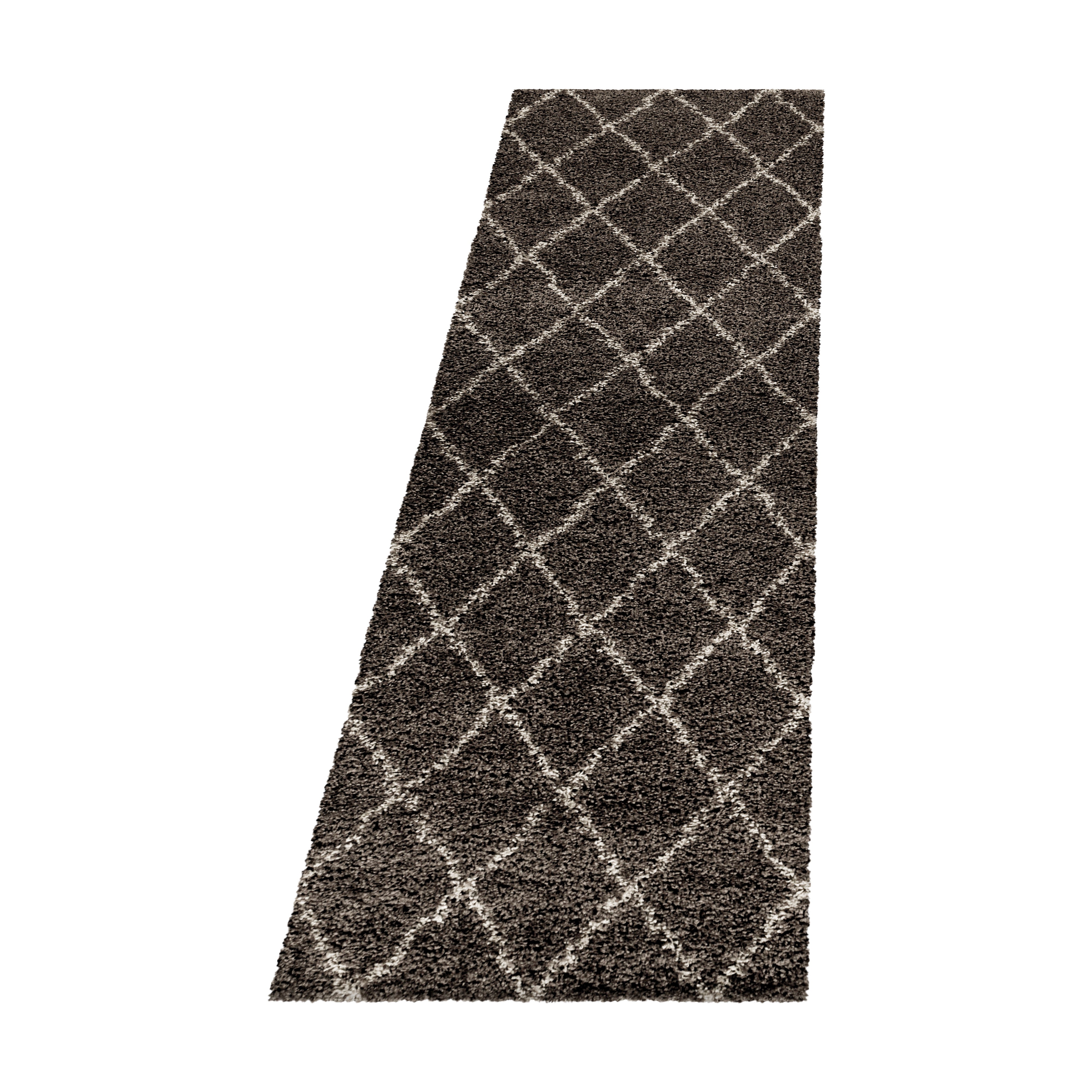Alvor Hochflor Teppich Taupe