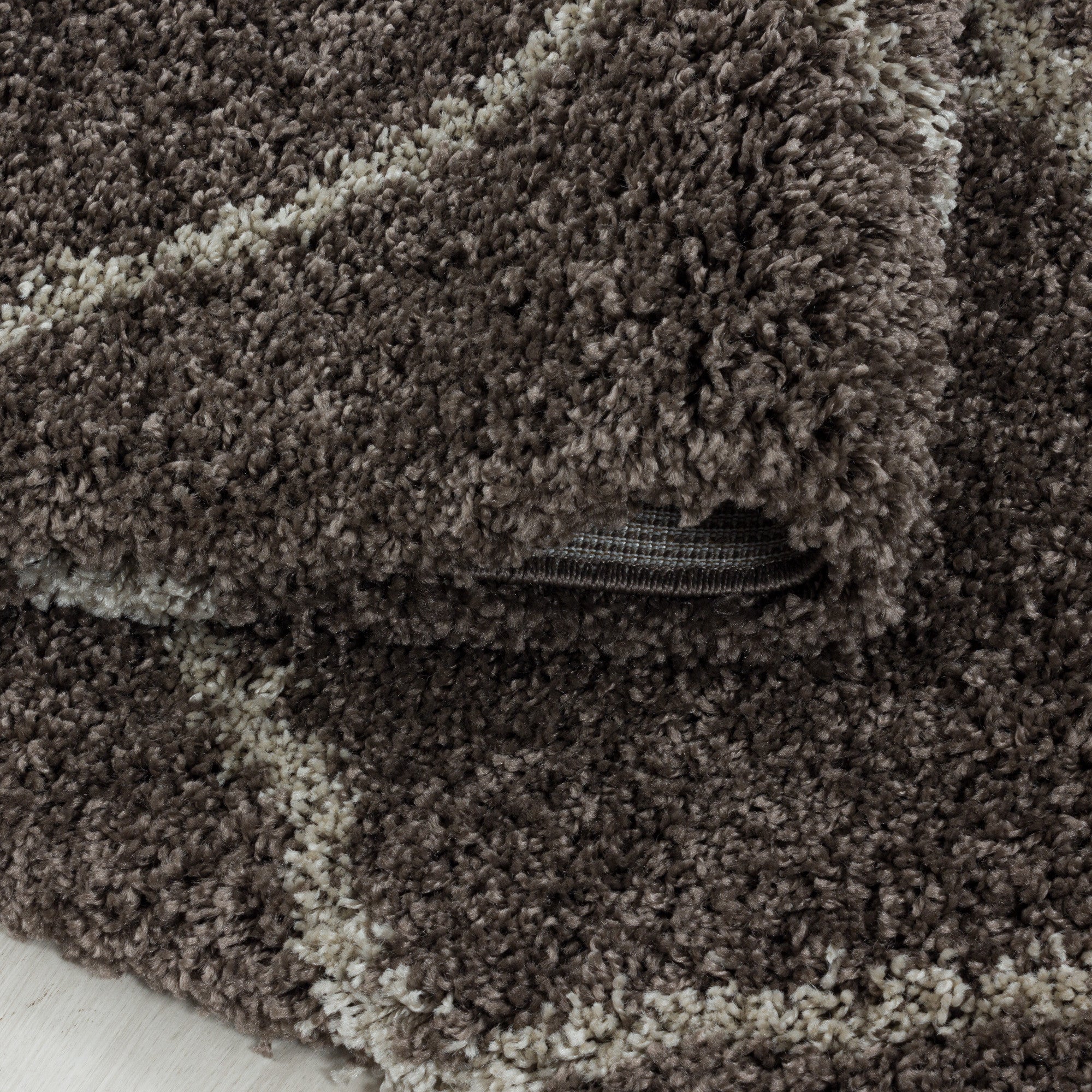 Alvor Hochflor Teppich Taupe