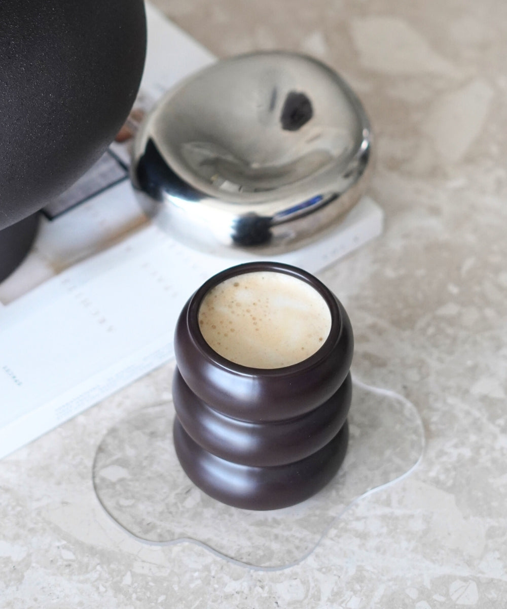 Wave Keramik Becher Mocha Mousse