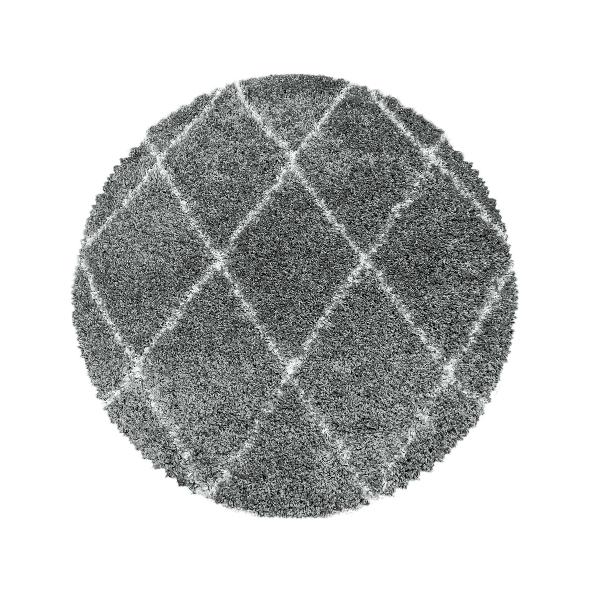 Alvor Hochflor Teppich Grau