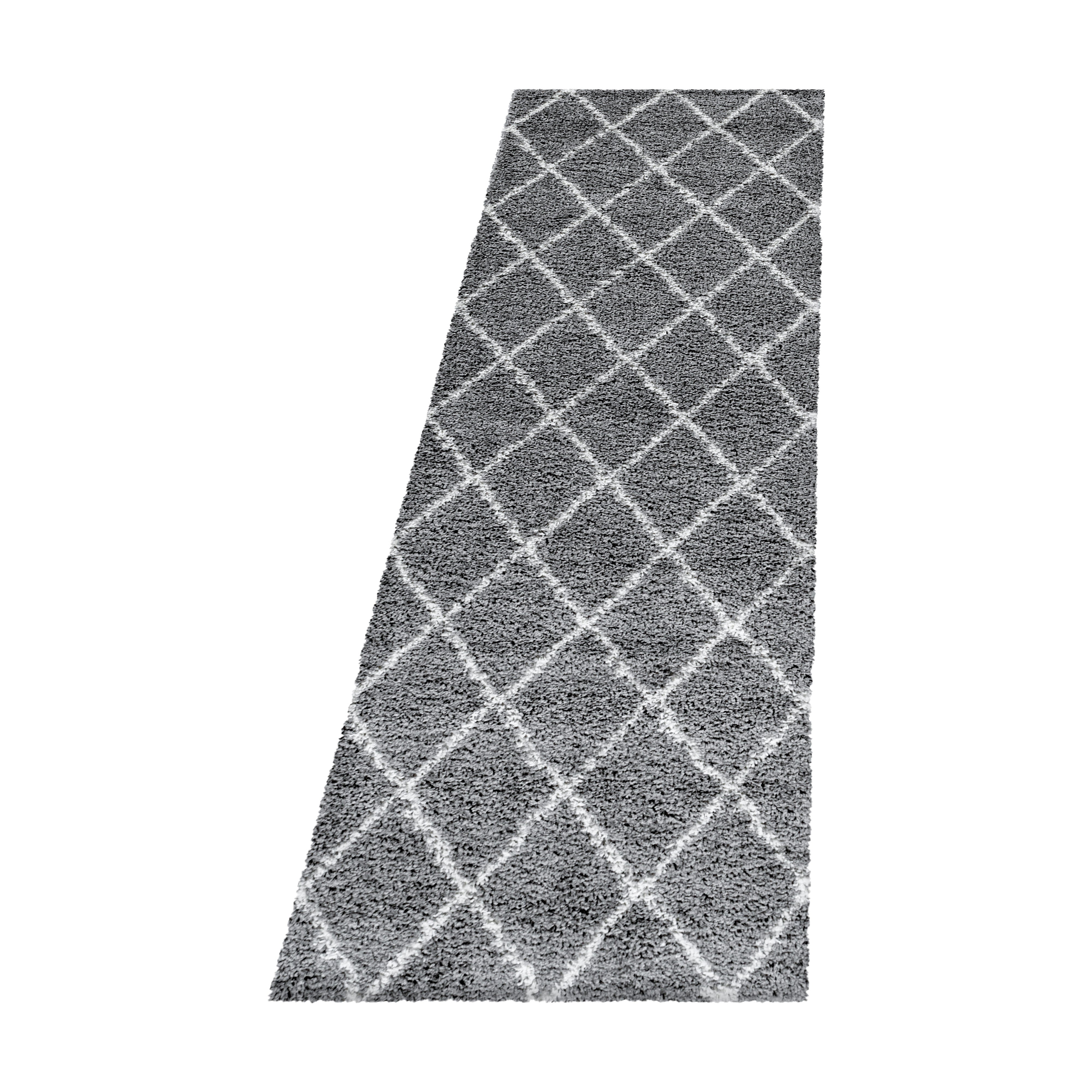 Alvor Hochflor Teppich Grau