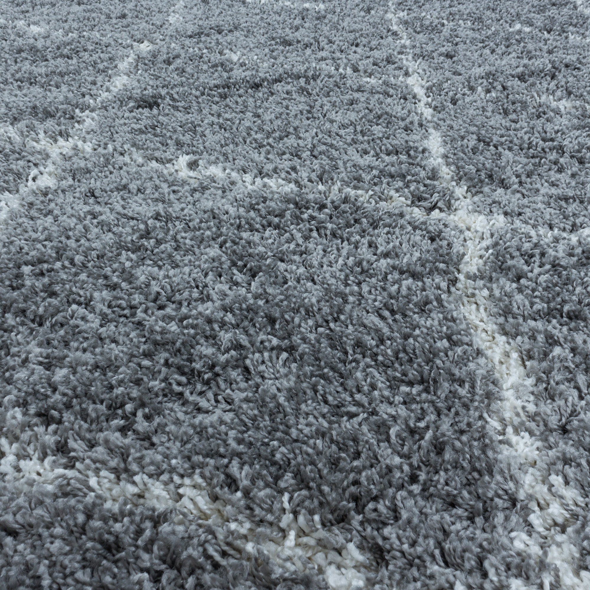 Alvor Hochflor Teppich Grau