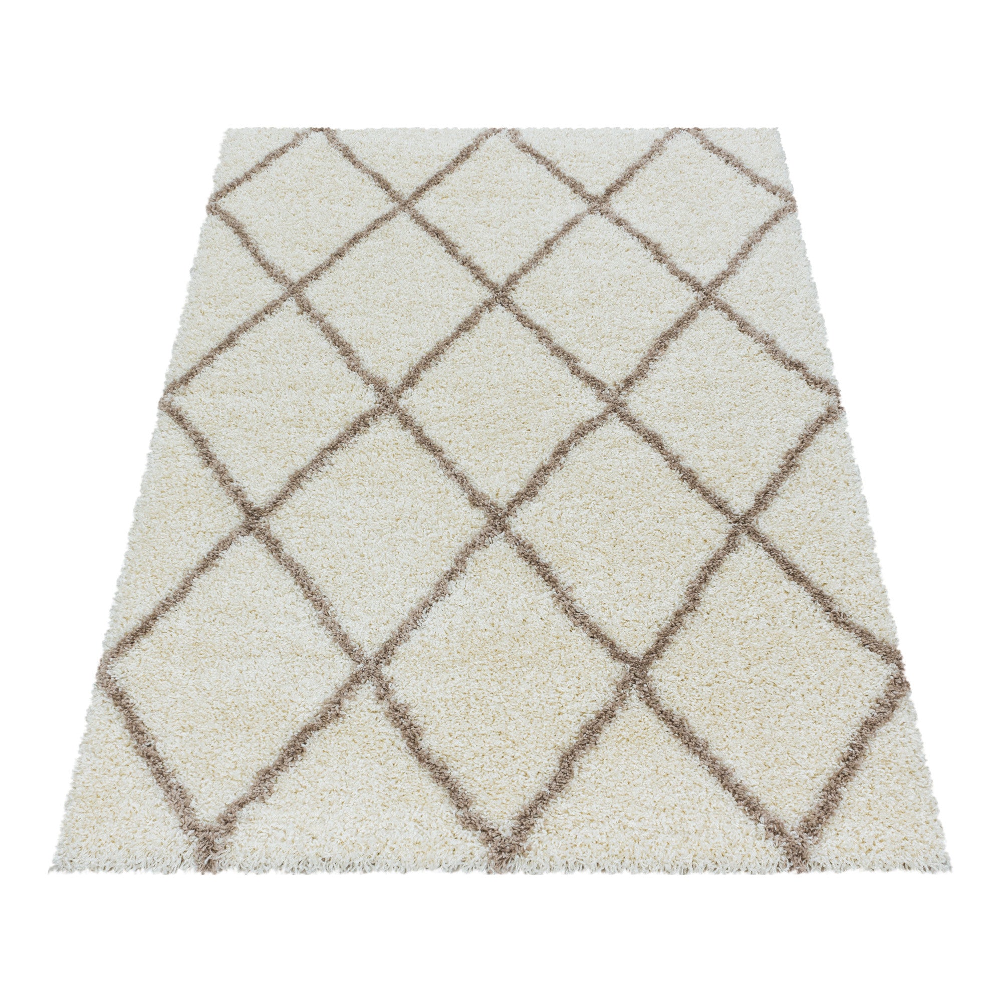 Alvor Hochflor Teppich Creme
