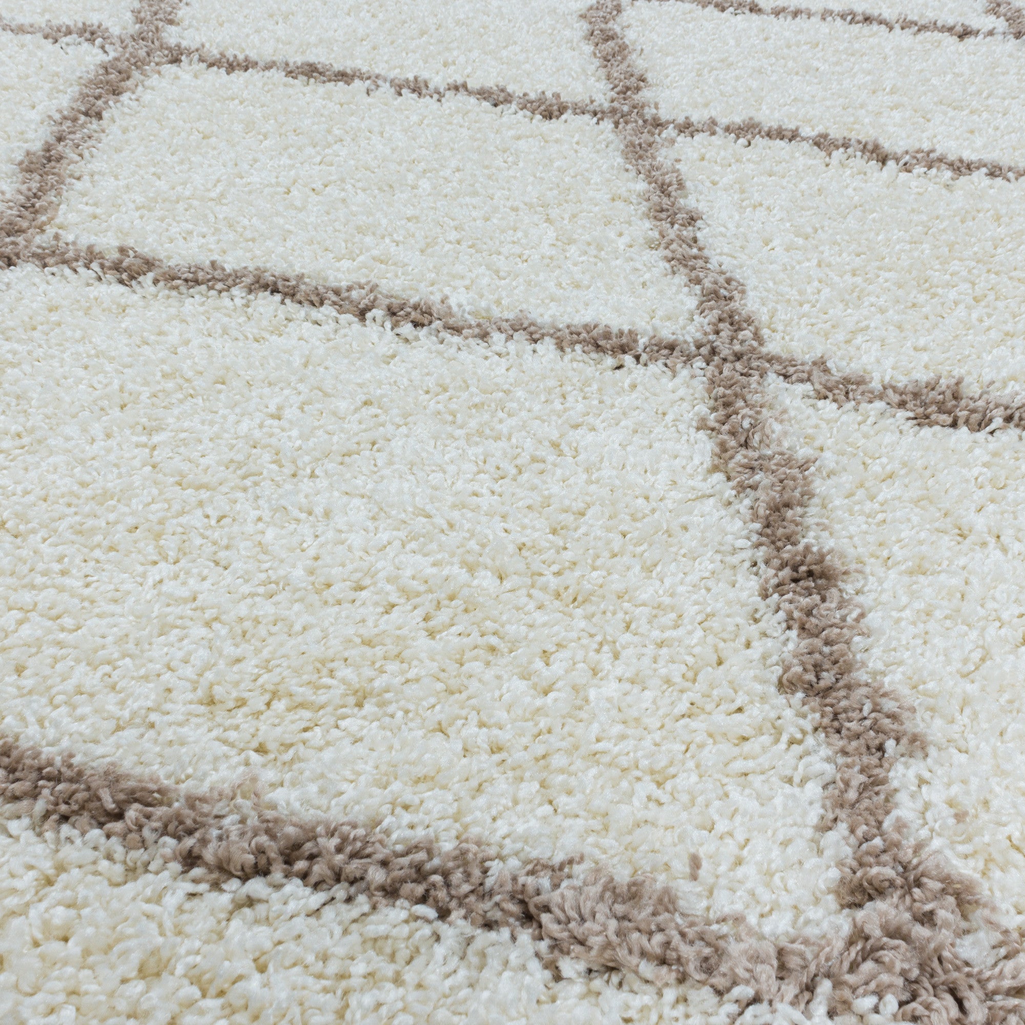 Alvor Hochflor Teppich Creme