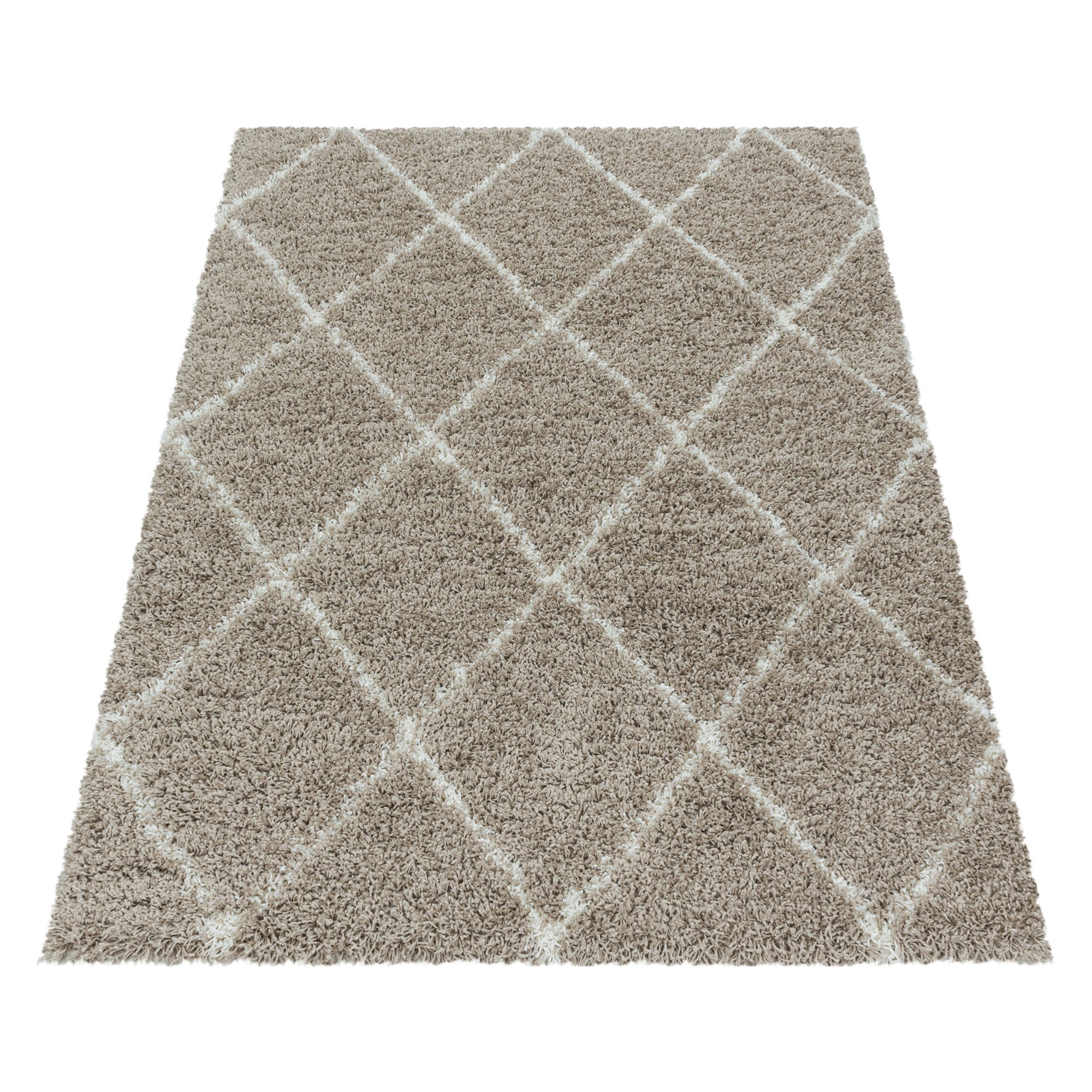 Alvor Hochflor Teppich Beige