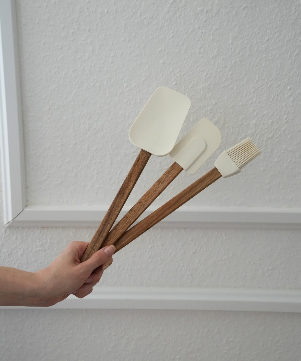 Akazie Küchenutensilien Set 3 Tlg