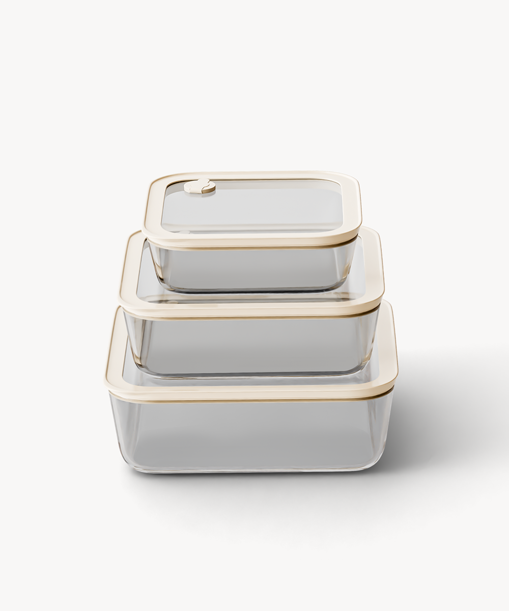 Frischhaltedosen Bundle Transparent 3 Tlg Quadratisch