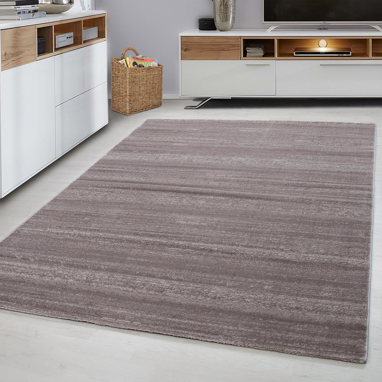 Plus Kurzflor Teppich Beige