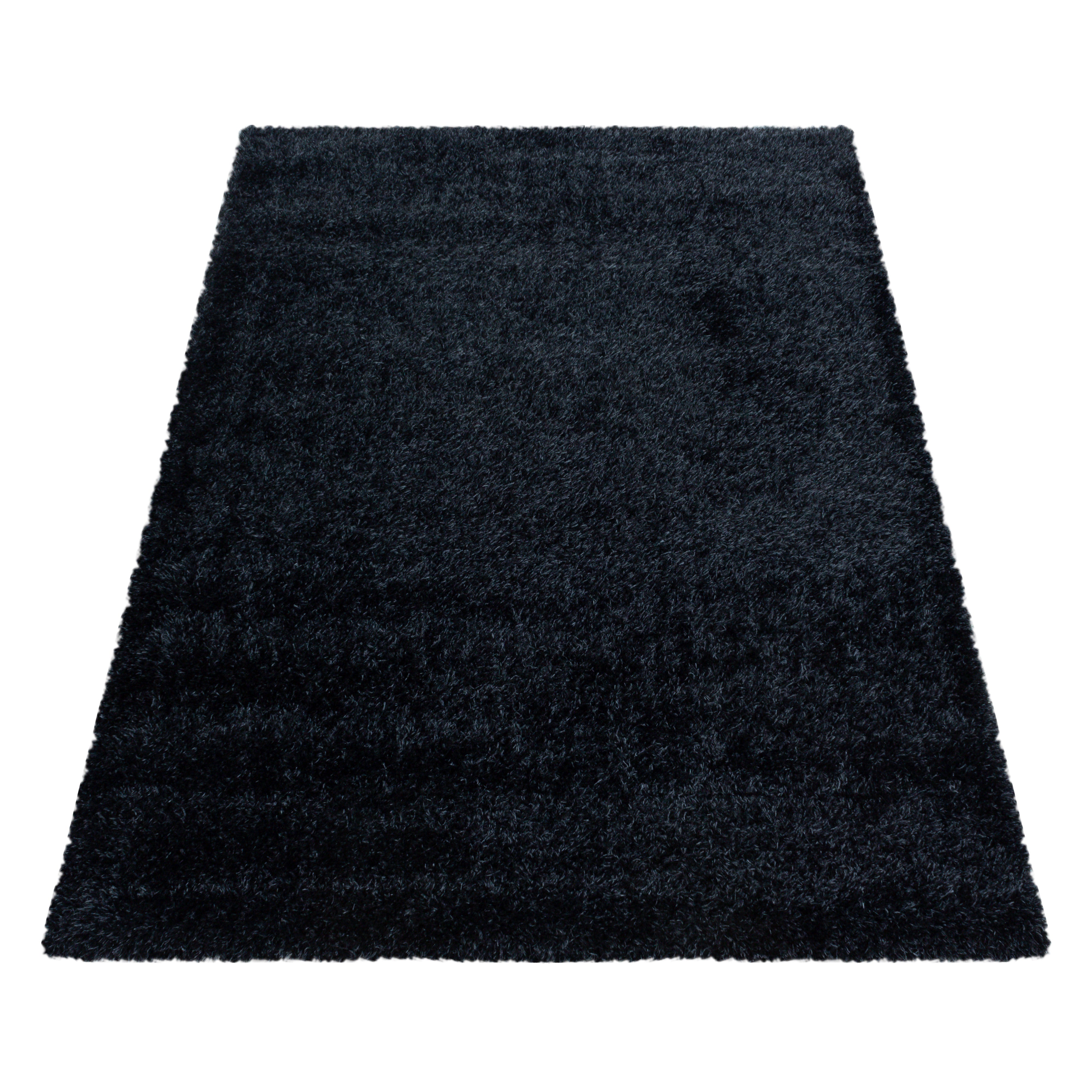 Comfy Hochflor Teppich Schwarz