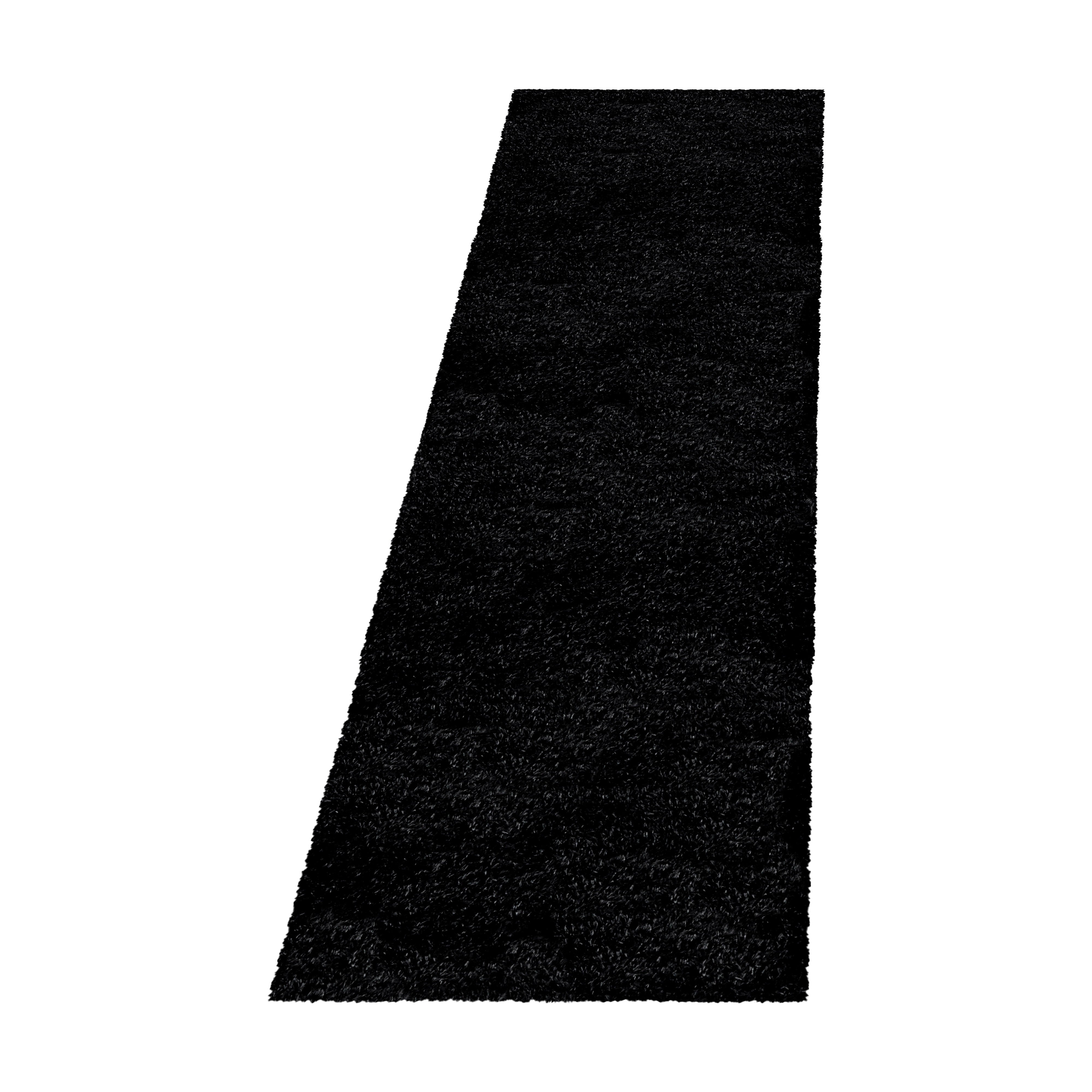 Comfy Hochflor Teppich Schwarz