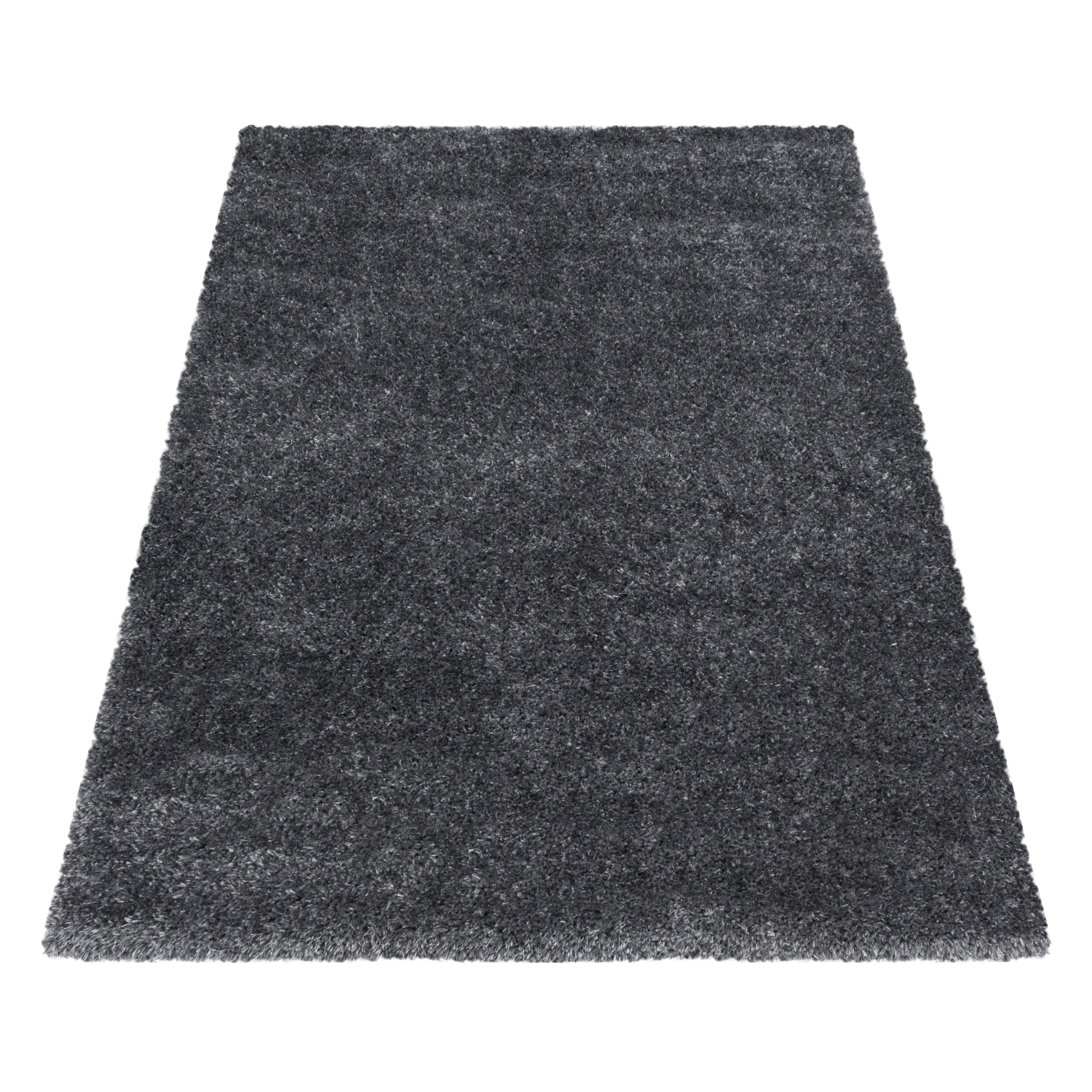 Comfy Hochflor Teppich Grau