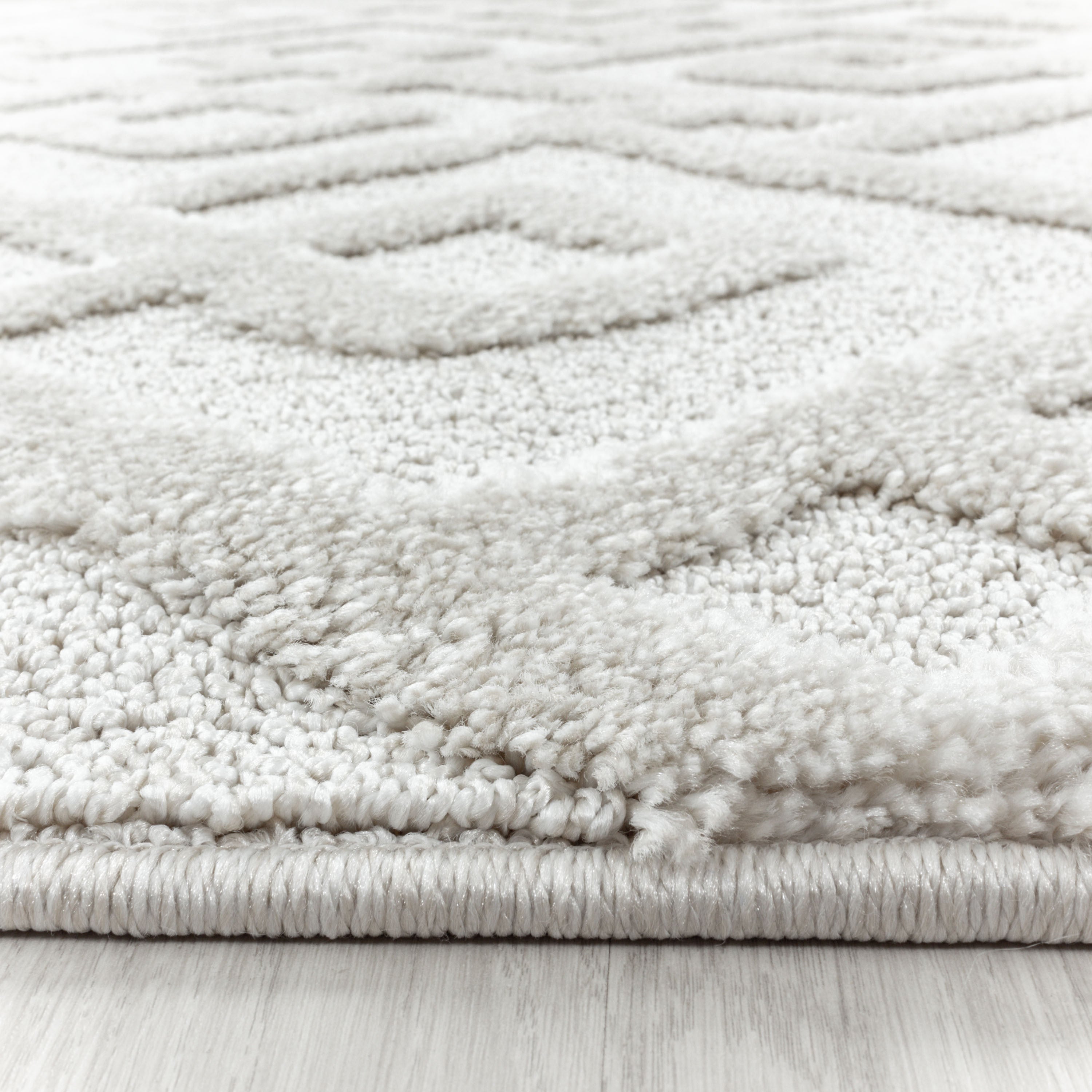 Pisa Hochflor Teppich Creme