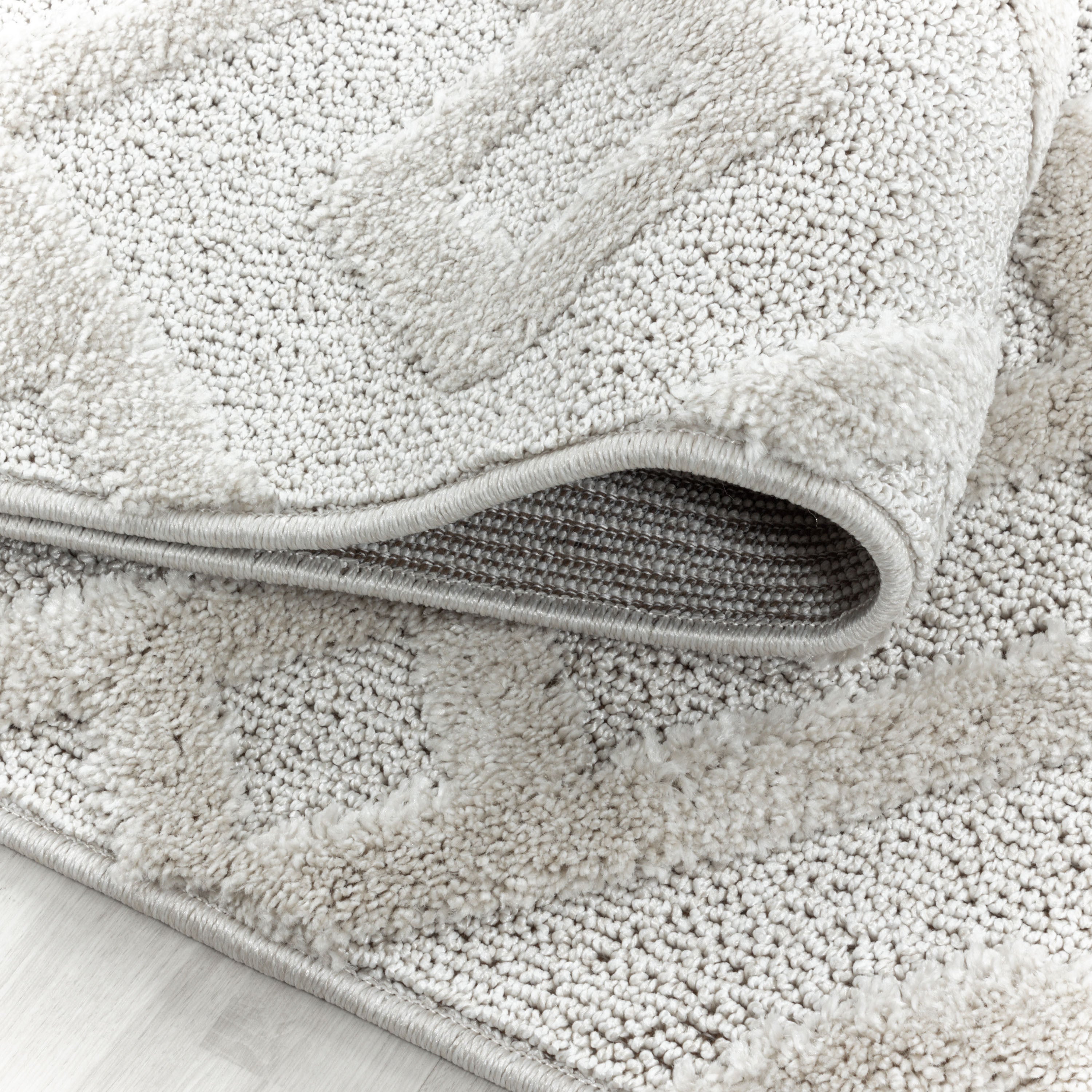 Pisa Hochflor Teppich Creme