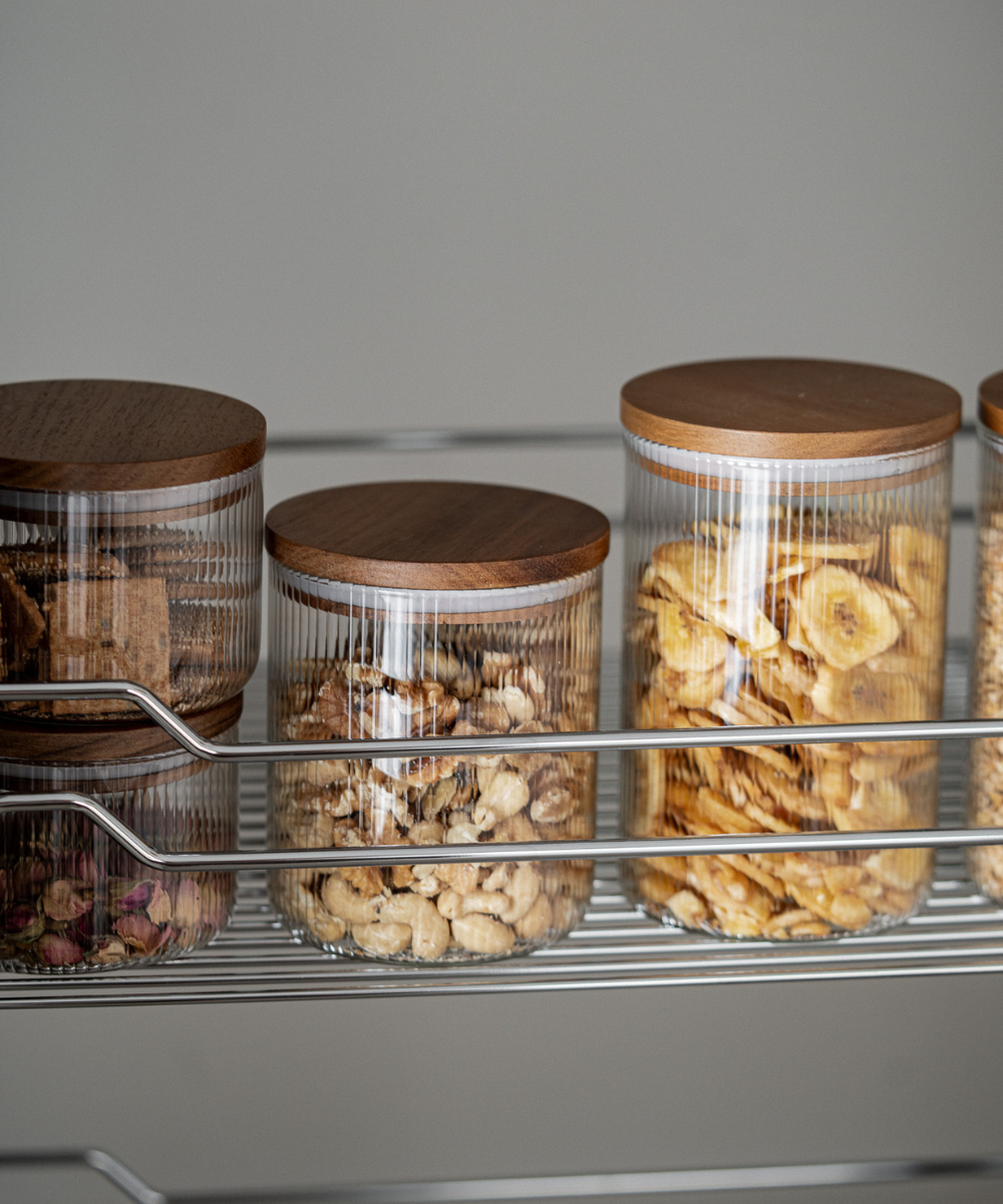 Vorratsgläser Akazie Stripe Sparset