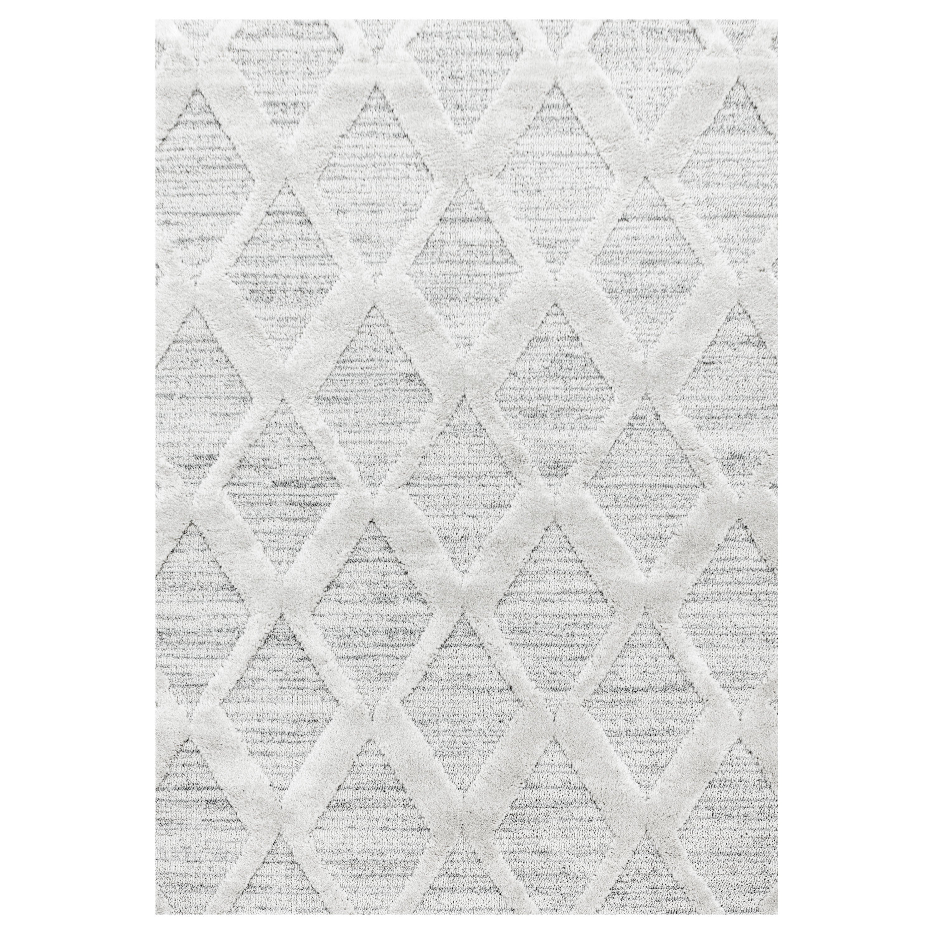 Pisa Hochflor Teppich Grau