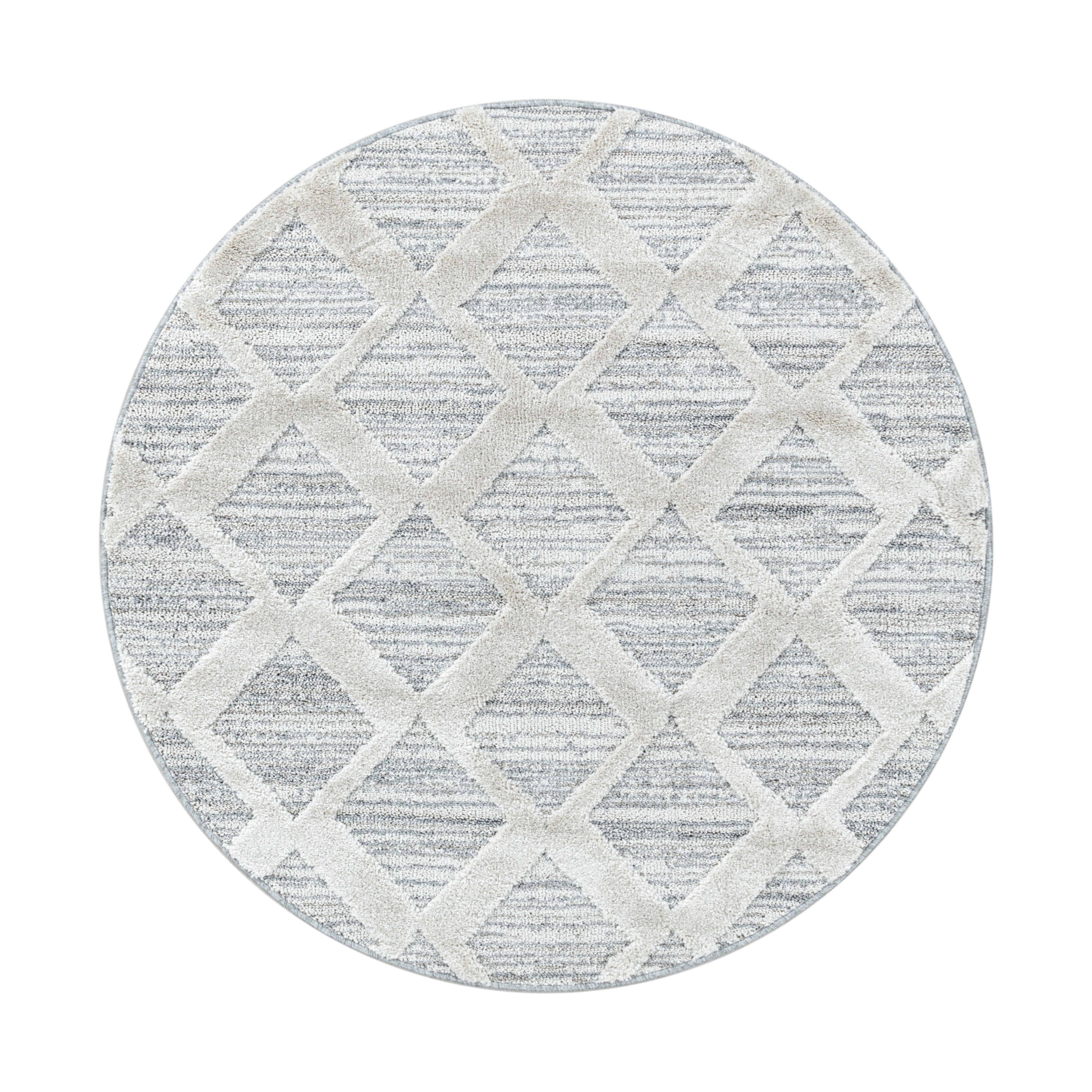 Pisa Hochflor Teppich Grau