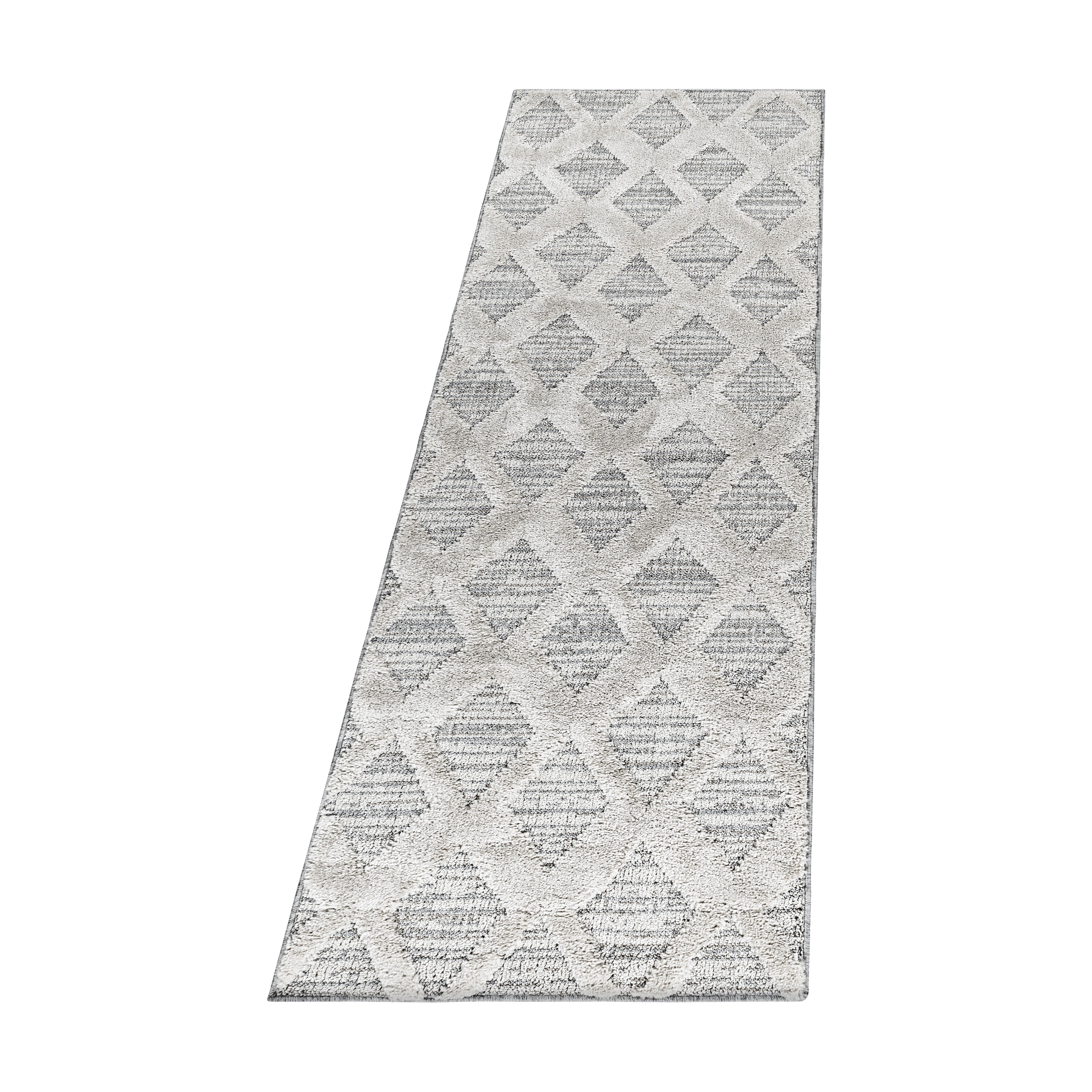Pisa Hochflor Teppich Grau