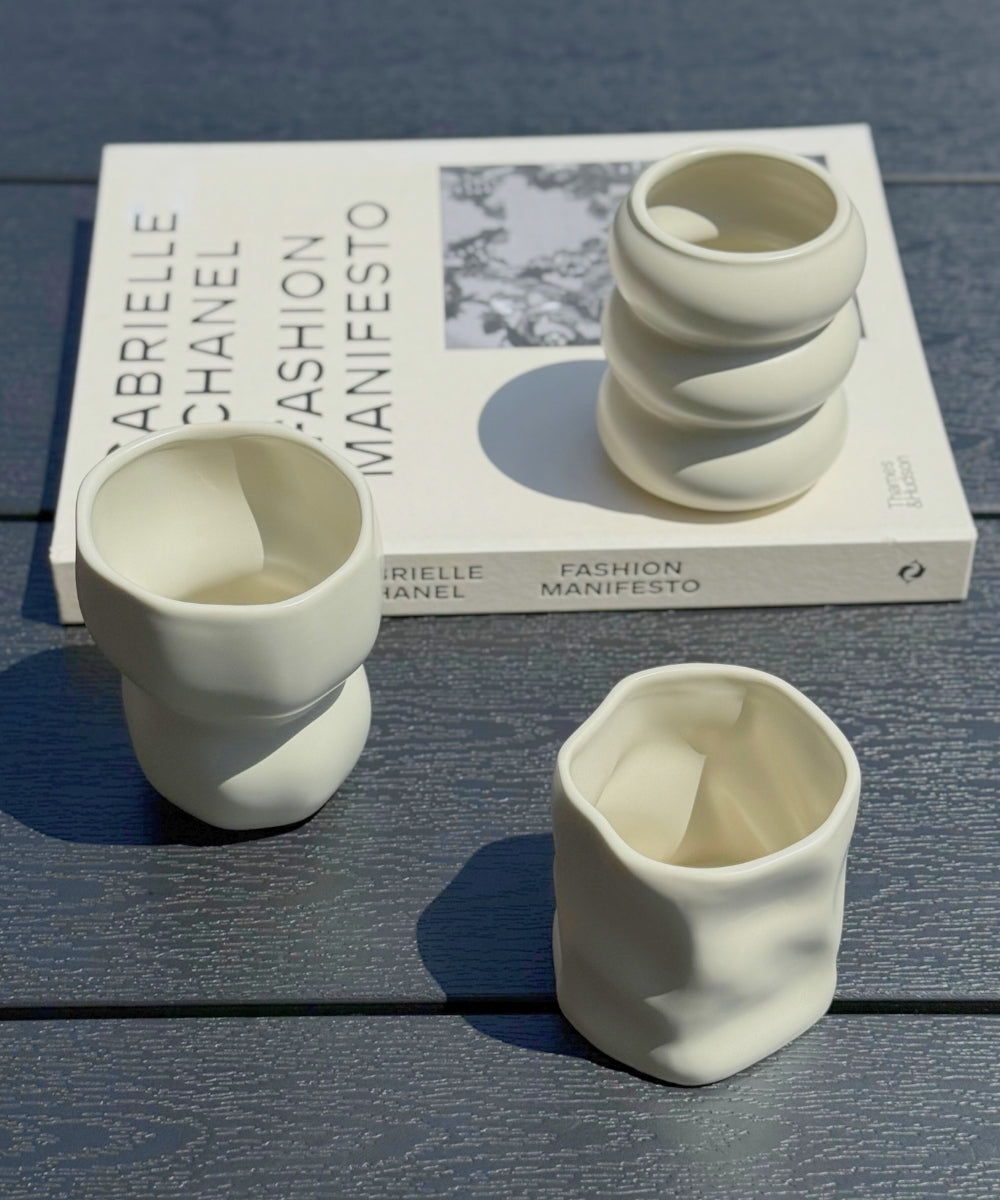 Organic Keramik Becher Beige