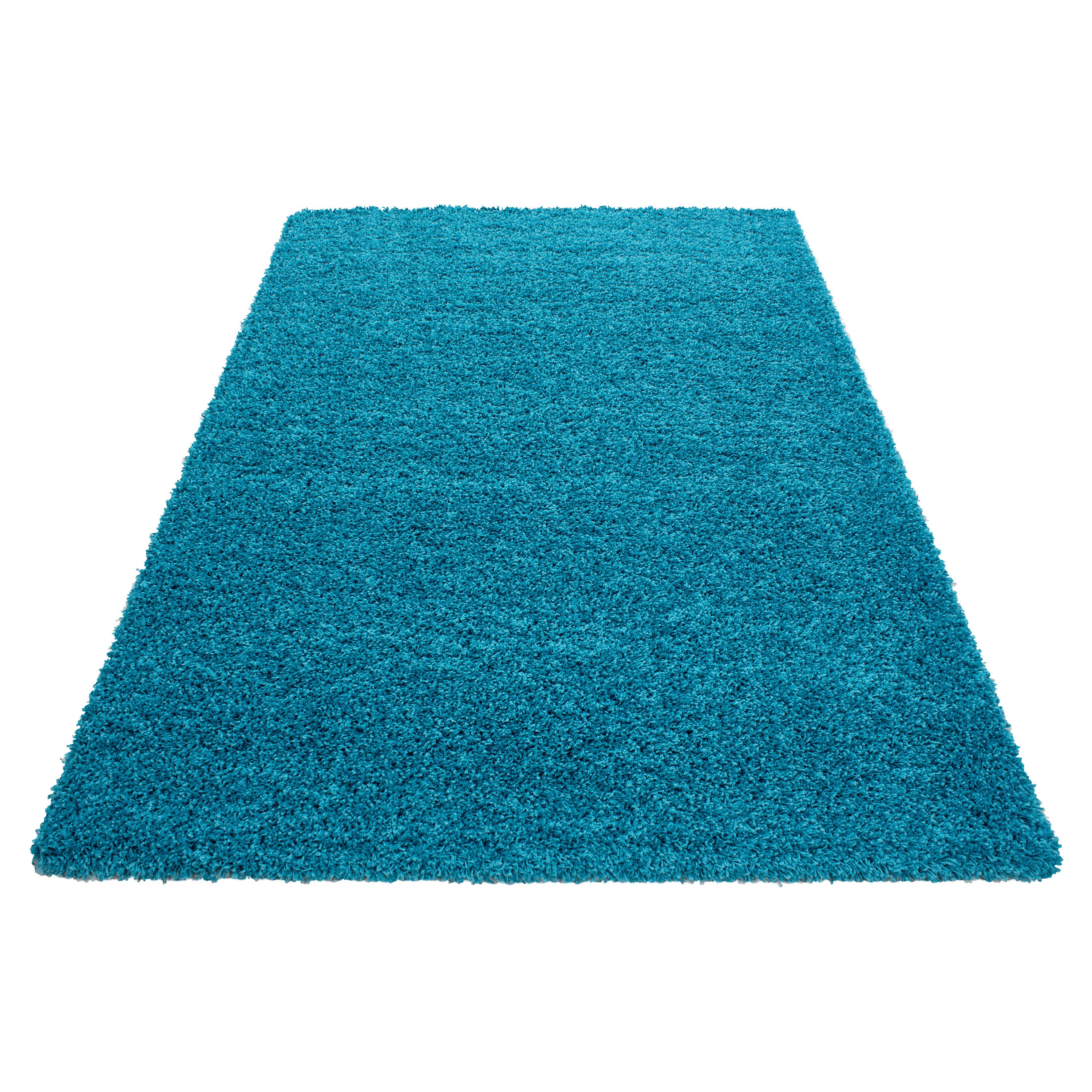 Dream Hochflor Teppich Türkis