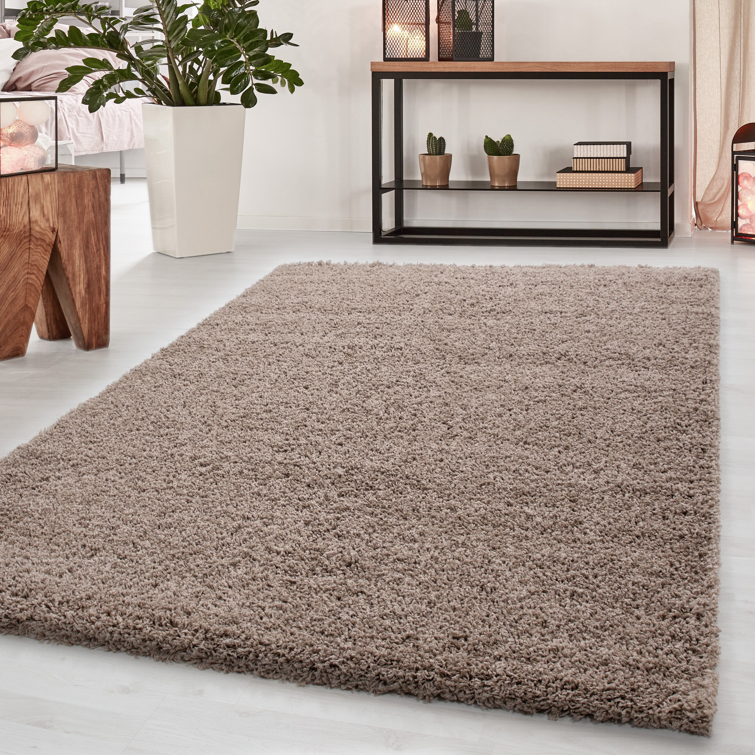 Dream Hochflor Teppich Beige