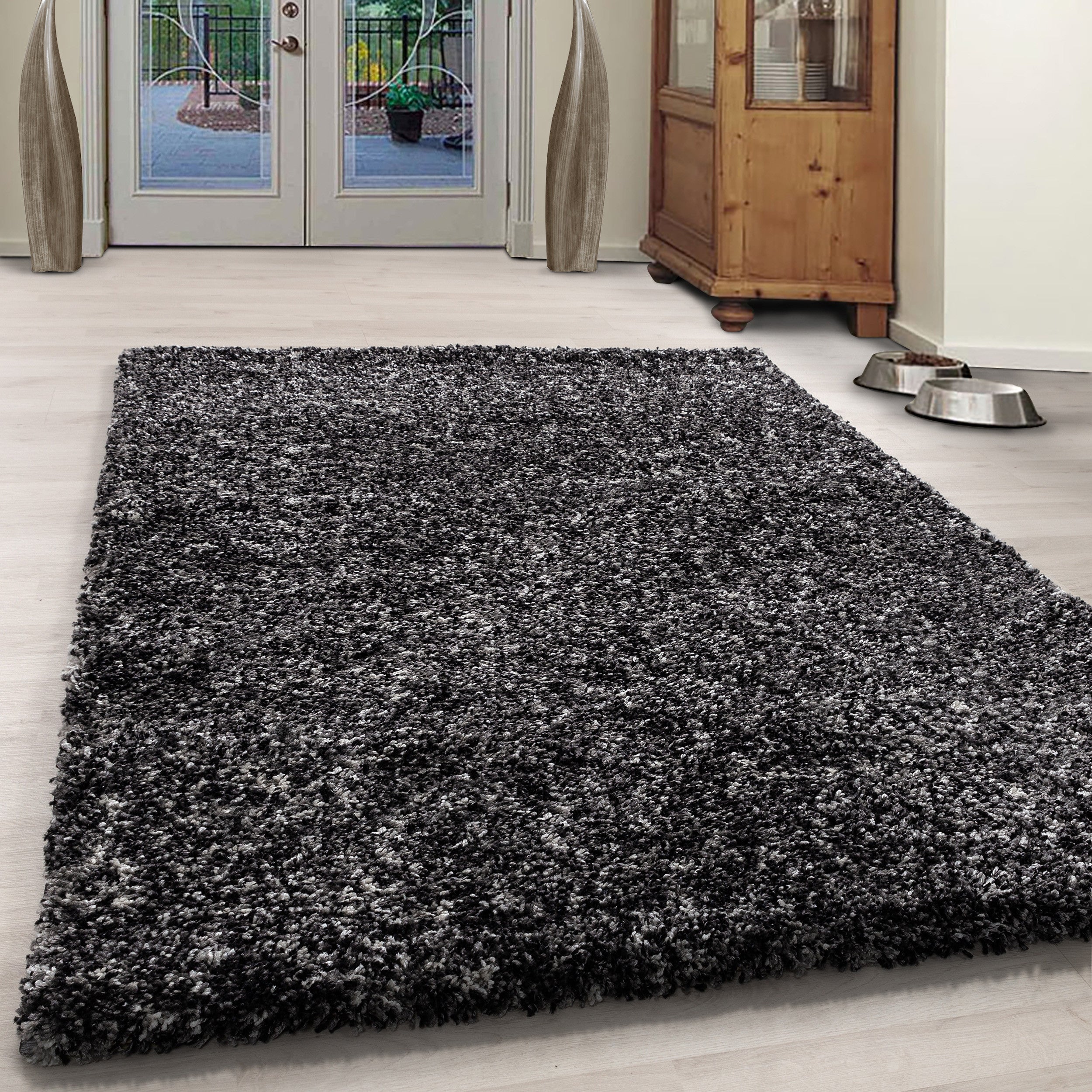 Enjoy Hochflor Teppich Anthrazit