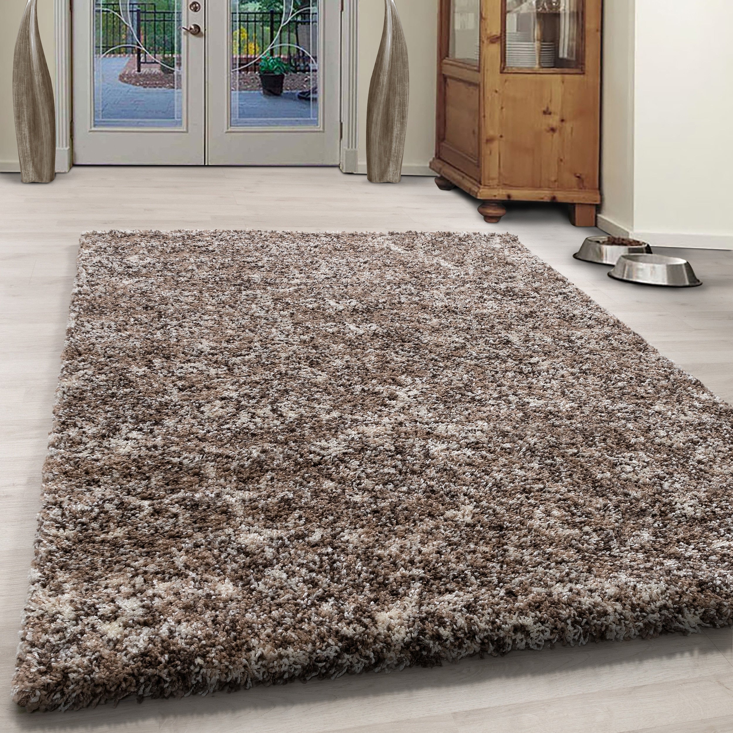Enjoy Hochflor Teppich Beige