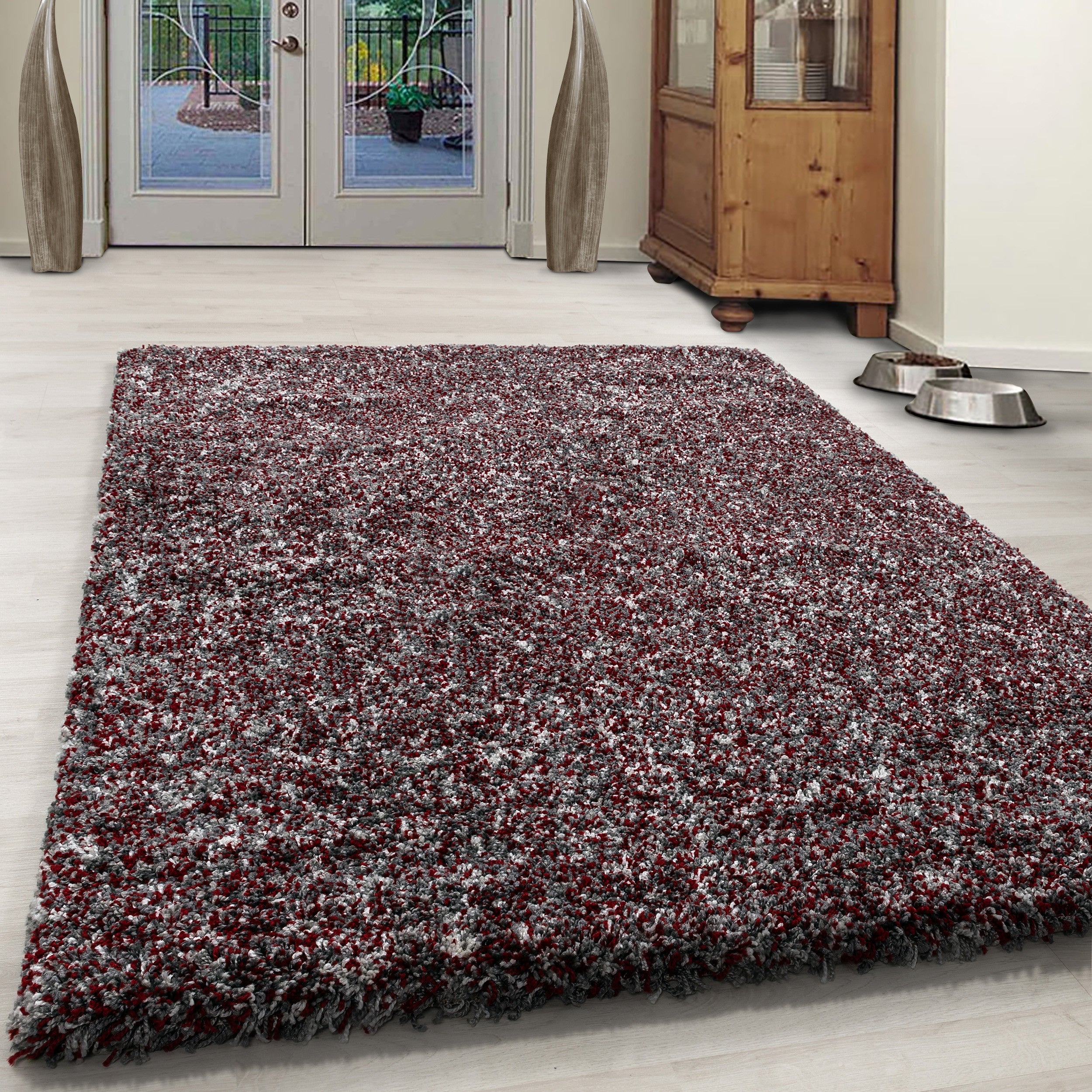 Enjoy Hochflor Teppich Rot