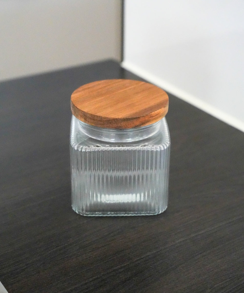 Vorratsgläser Stripe Akaziendeckel 1400 ml
