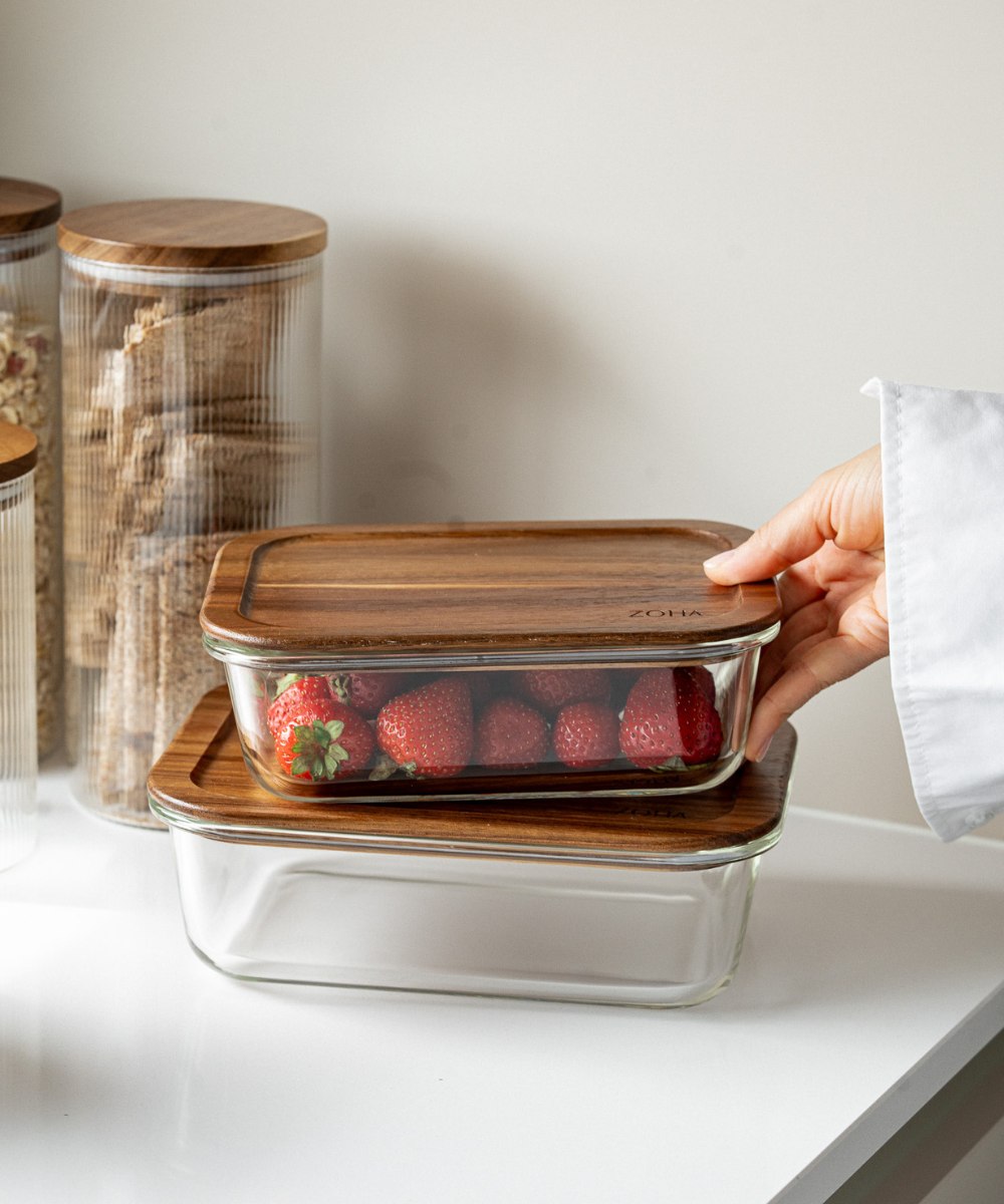 Frischhaltedose 1050 ml Akaziendeckel