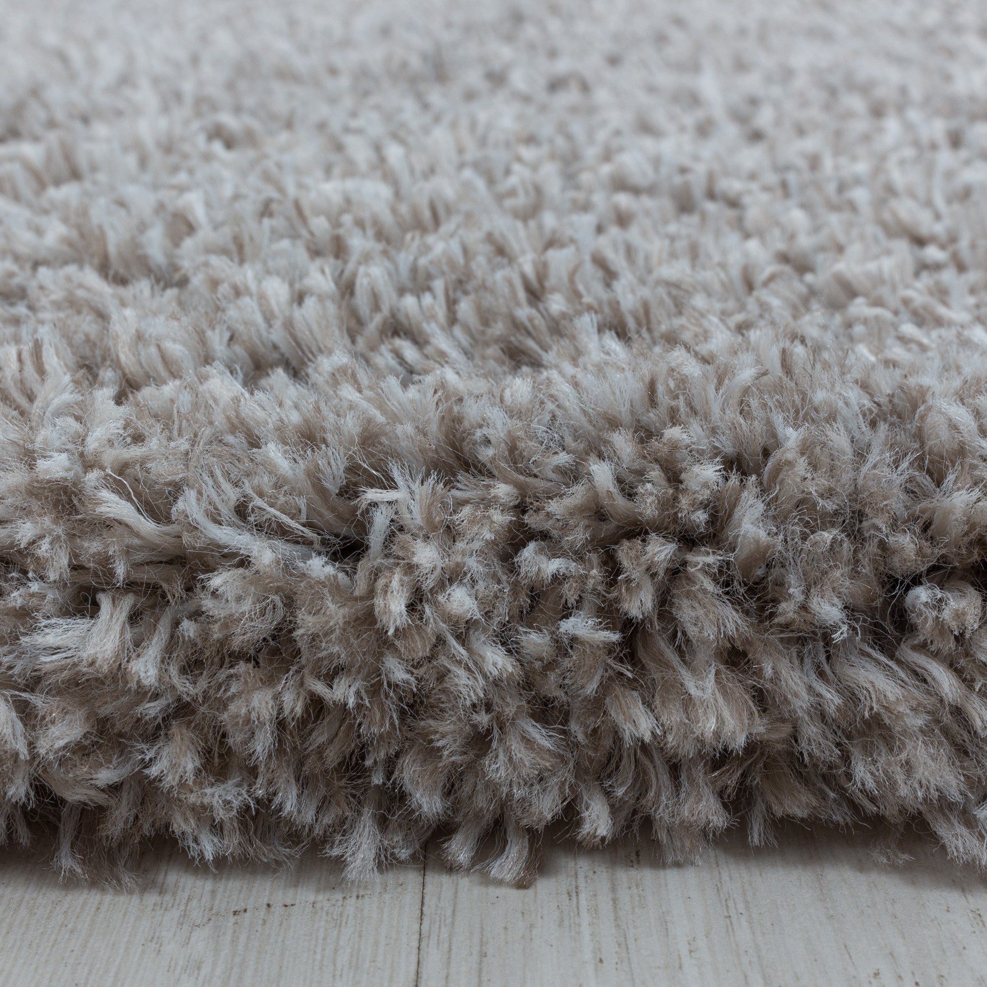 Fluffy Hochflor Teppich Beige
