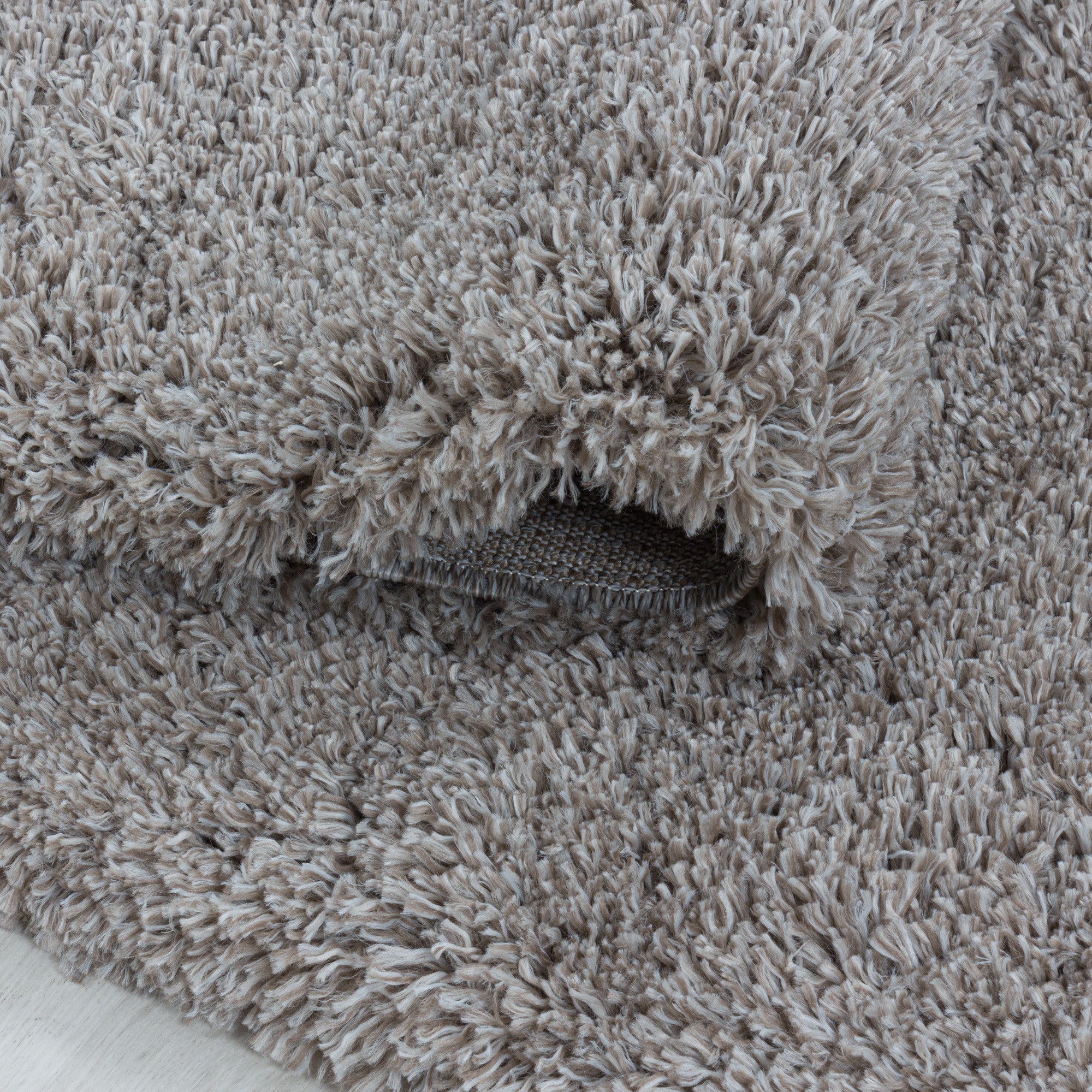 Fluffy Hochflor Teppich Beige